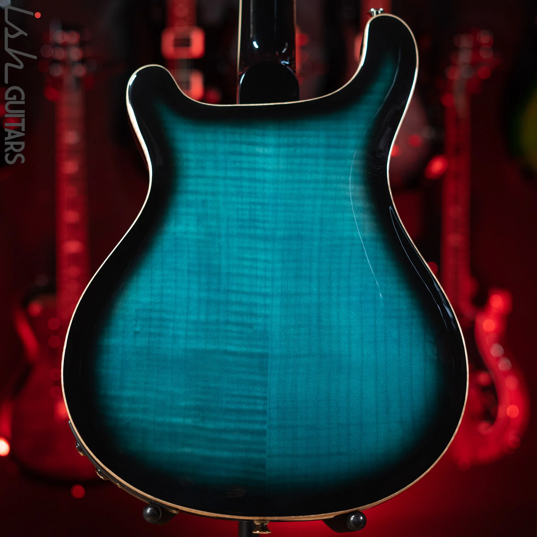 PRS SE Hollowbody II Piezo Electric Guitar Peacock Blue Sunburst - Image 8