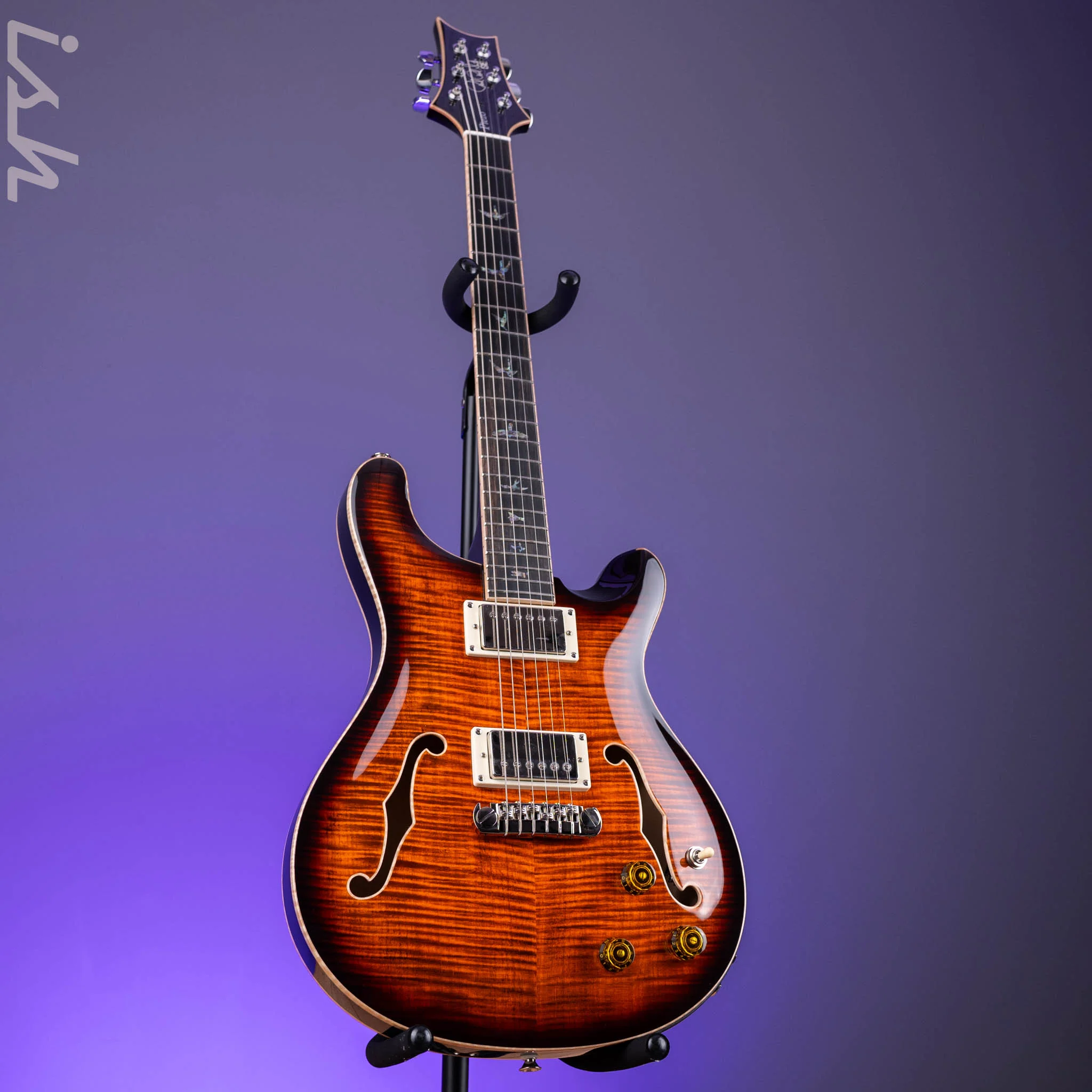 PRS SE Hollowbody II Piezo Orange Tiger Smokeburst *2025 Release!* - Image 2