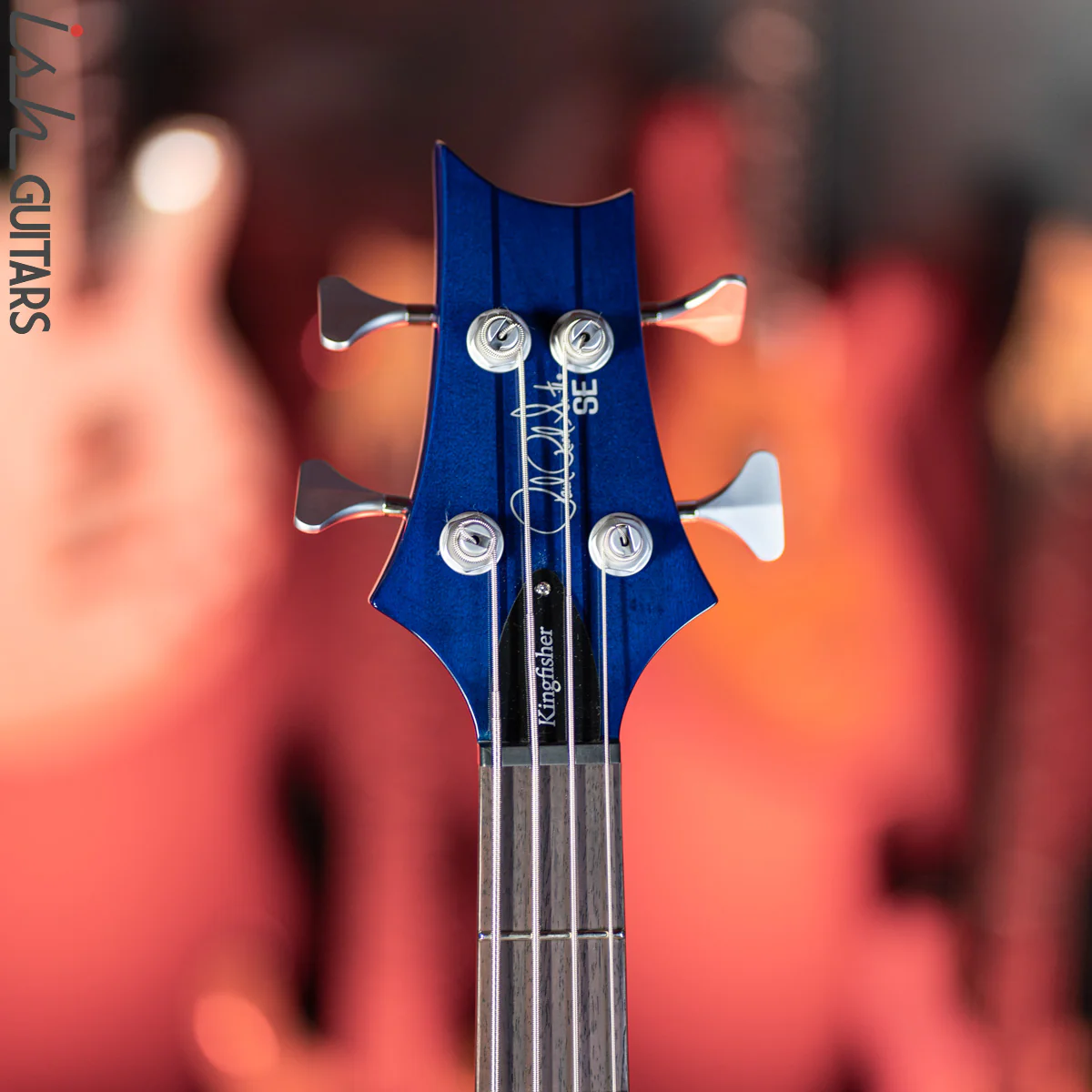 PRS SE Kingfisher Bass Faded Blue Wrap Around Burst - Image 6
