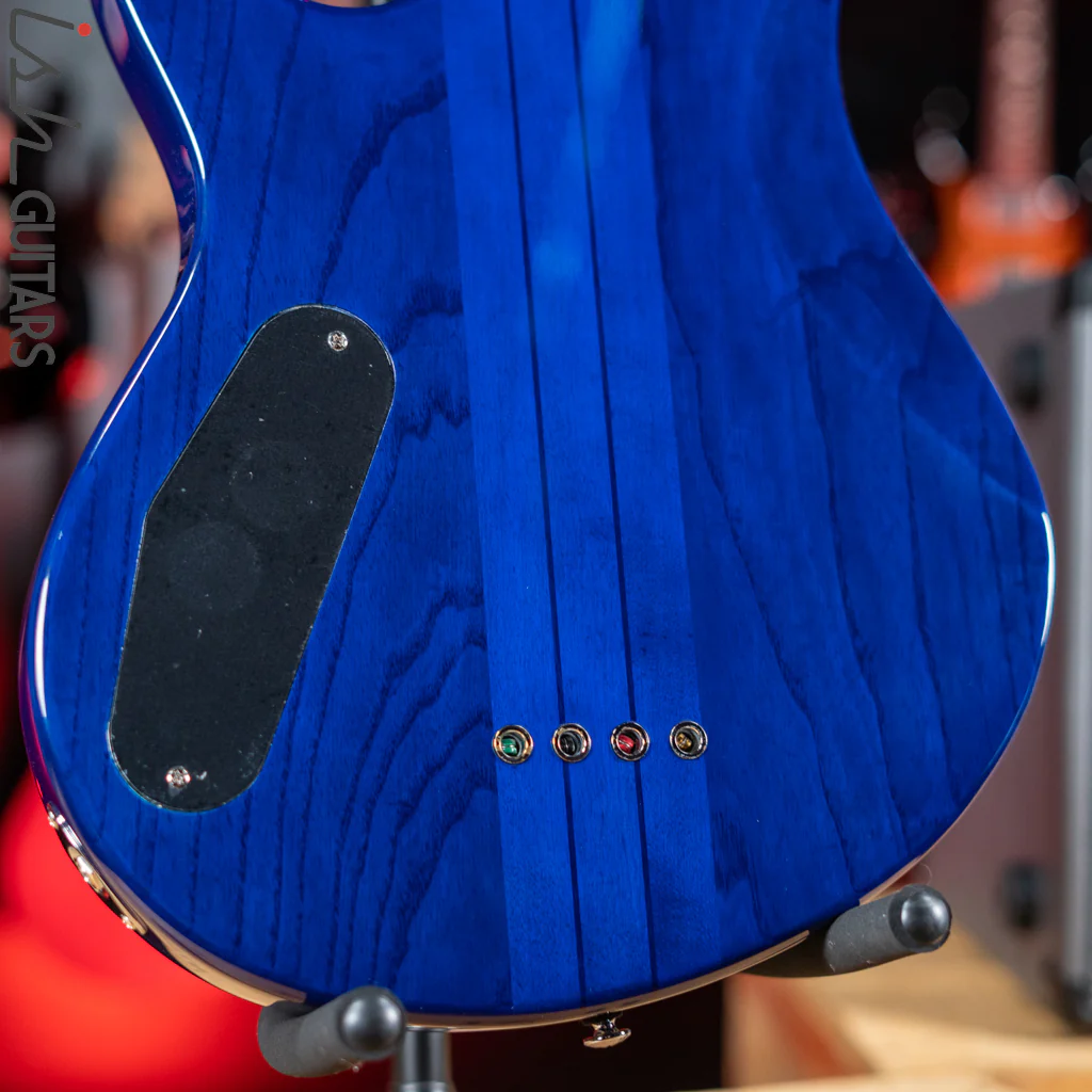 PRS SE Kingfisher Bass Faded Blue Wrap Around Burst Demo - Image 10