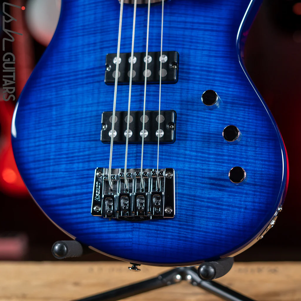 2021 PRS SE Kingfisher Bass Faded Blue Wrap Around Burst - Image 4