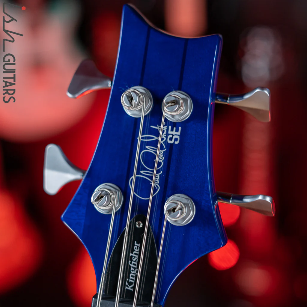 2021 PRS SE Kingfisher Bass Faded Blue Wrap Around Burst - Image 6