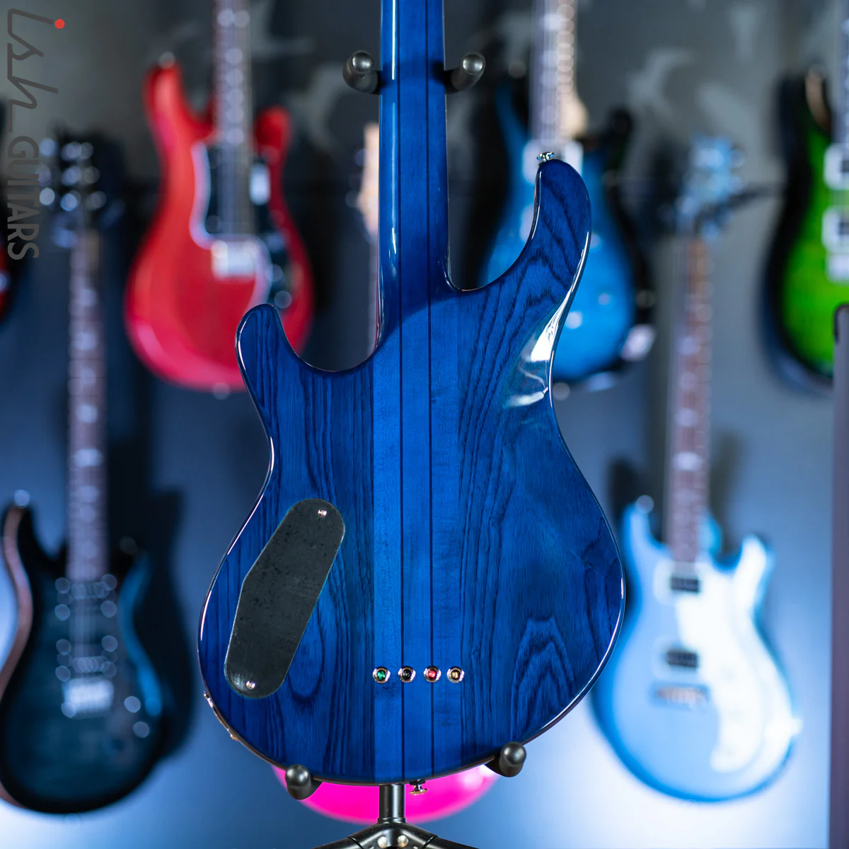 PRS SE Kingfisher Bass Faded Blue Wrap Around Burst Demo - Image 8