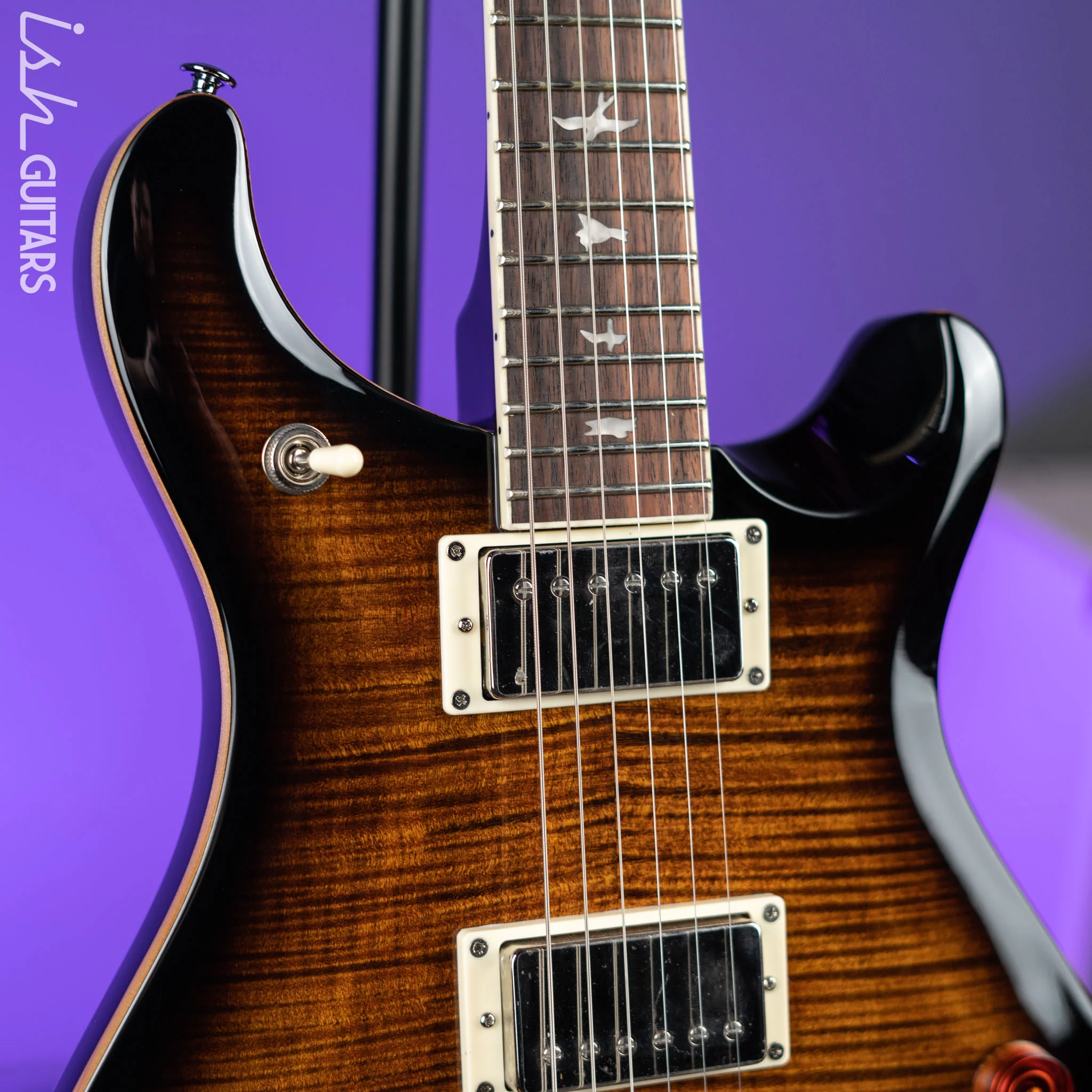PRS SE McCarty 594 Electric Guitar Black Gold Sunburst - Image 3