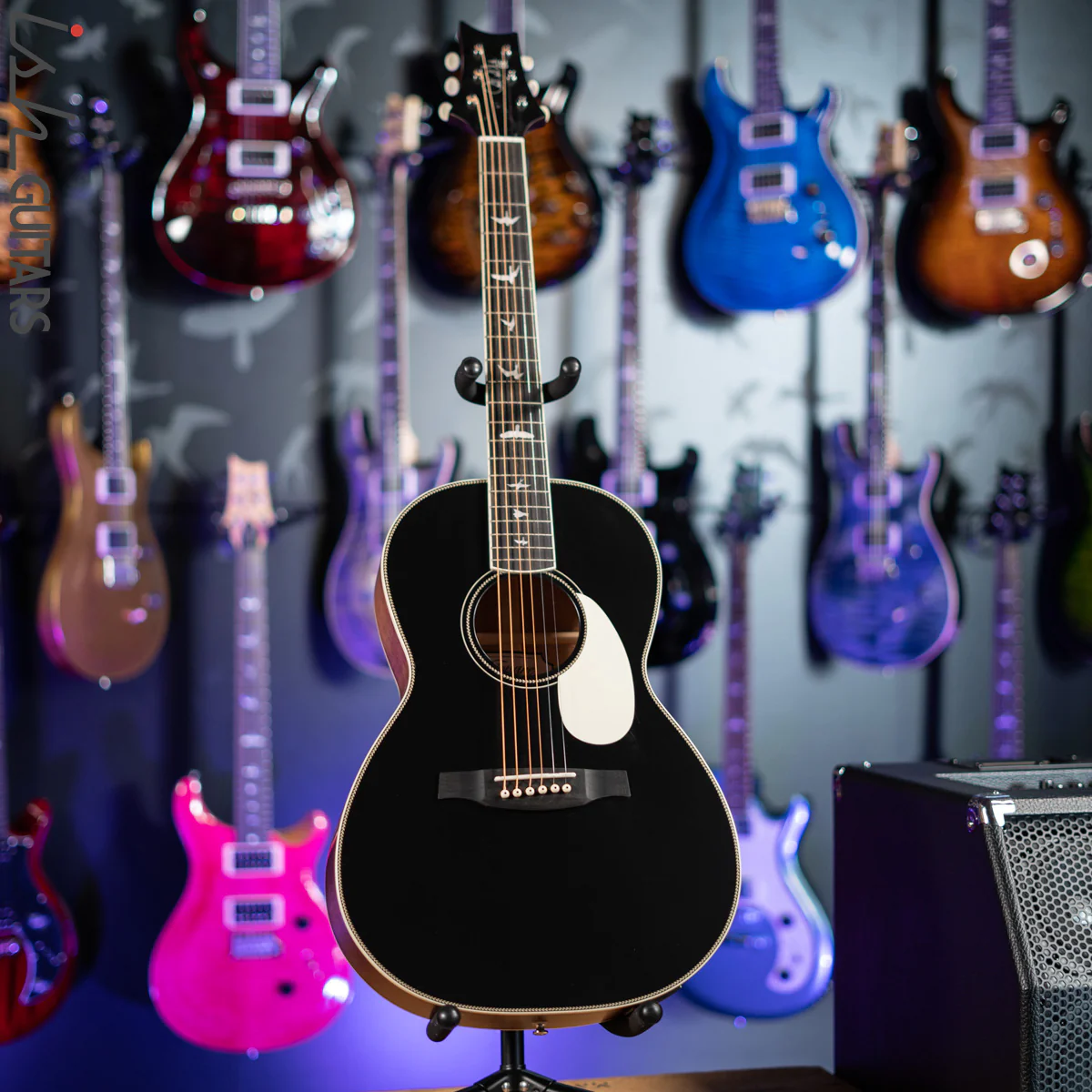 2021 PRS SE P20E Parlor Acoustic Guitar Black Top - Image 2
