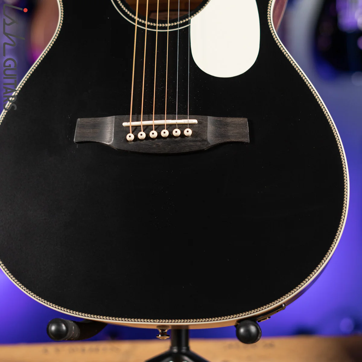 2021 PRS SE P20E Parlor Acoustic Guitar Black Top - Image 4