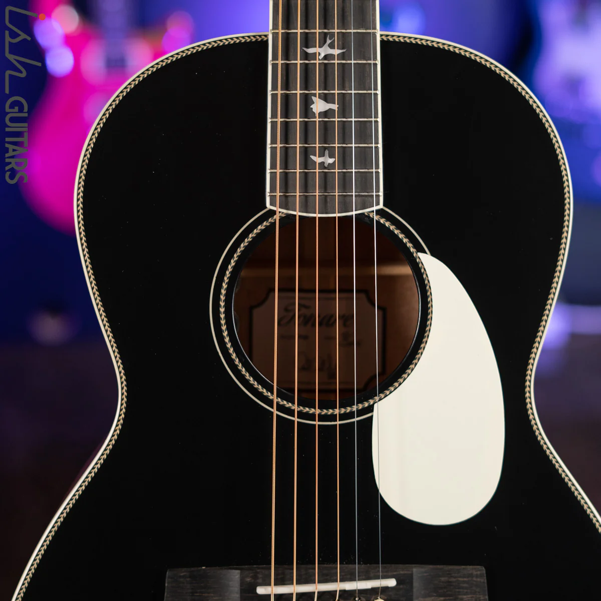 2021 PRS SE P20E Parlor Acoustic Guitar Black Top - Image 3