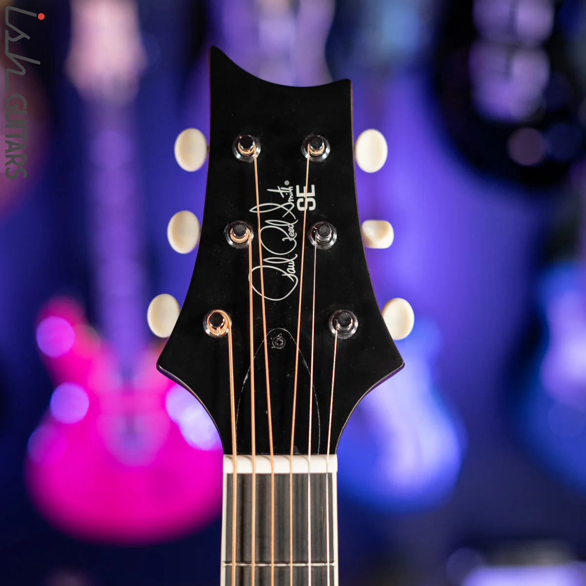 2021 PRS SE P20E Parlor Acoustic Guitar Black Top - Image 6