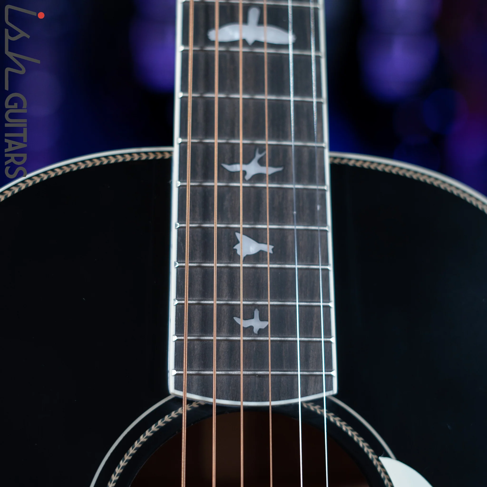 2021 PRS SE P20E Parlor Acoustic Guitar Black Top - Image 5