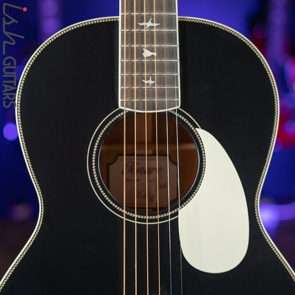 PRS SE P20E Parlor Acoustic-Electric Guitar Black Top - Image 3
