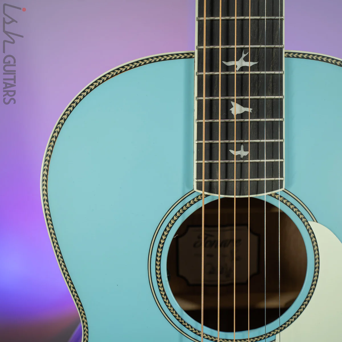 PRS SE P20E Parlor Acoustic Electric Powder Blue - Image 3