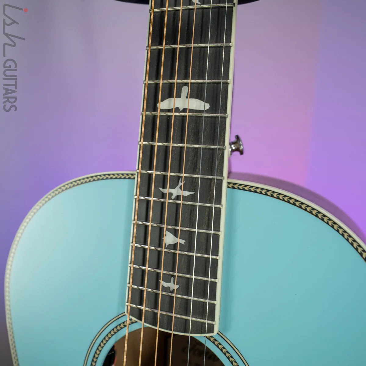 PRS SE P20E Parlor Acoustic Electric Powder Blue - Image 6