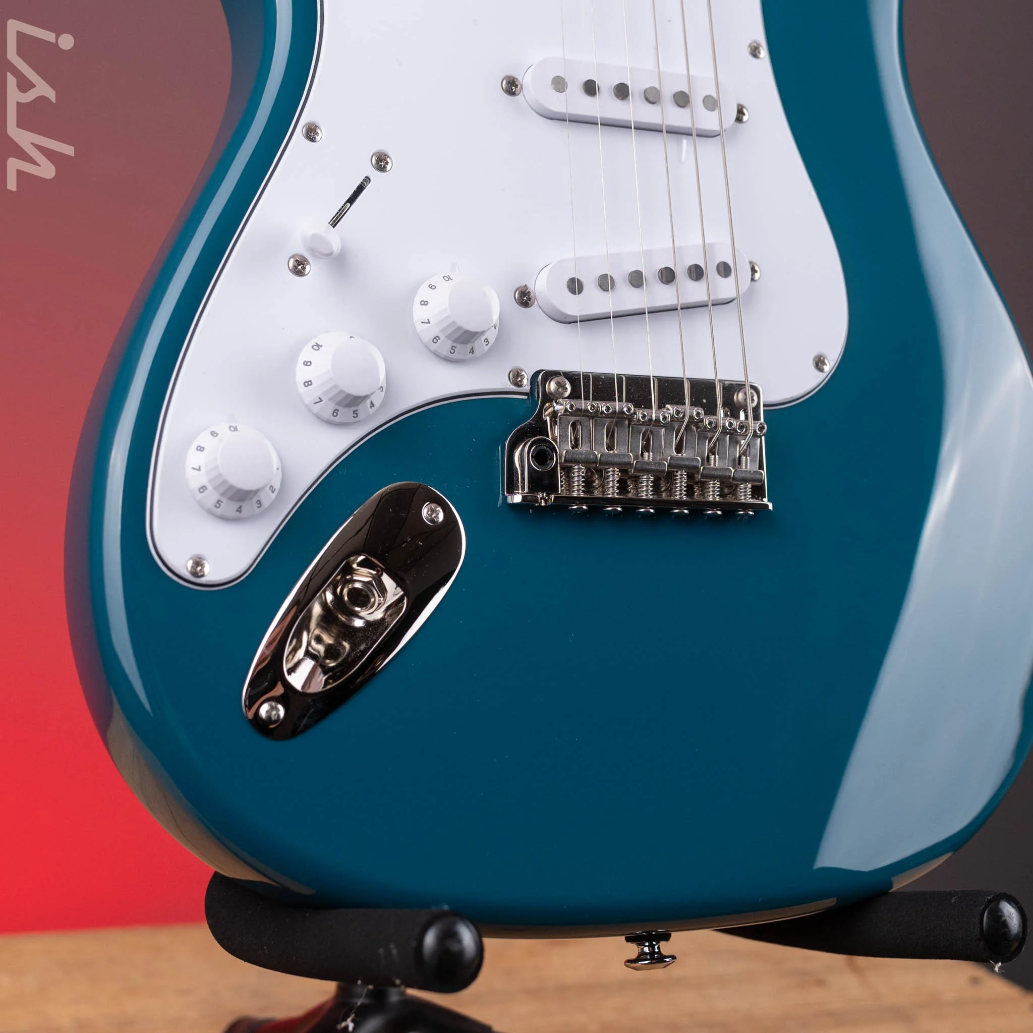 PRS SE Silver Sky Lefty Nylon Blue - Maple Board - Image 4