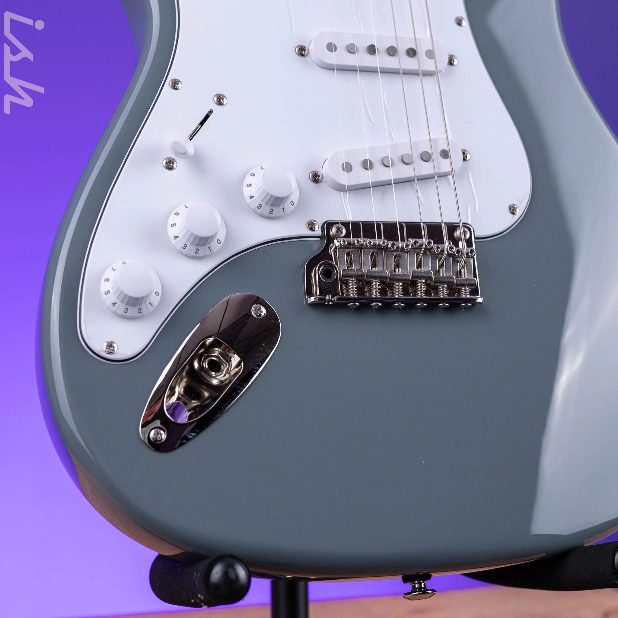 PRS SE Silver Sky Lefty Storm Grey - Rosewood Board - Image 2