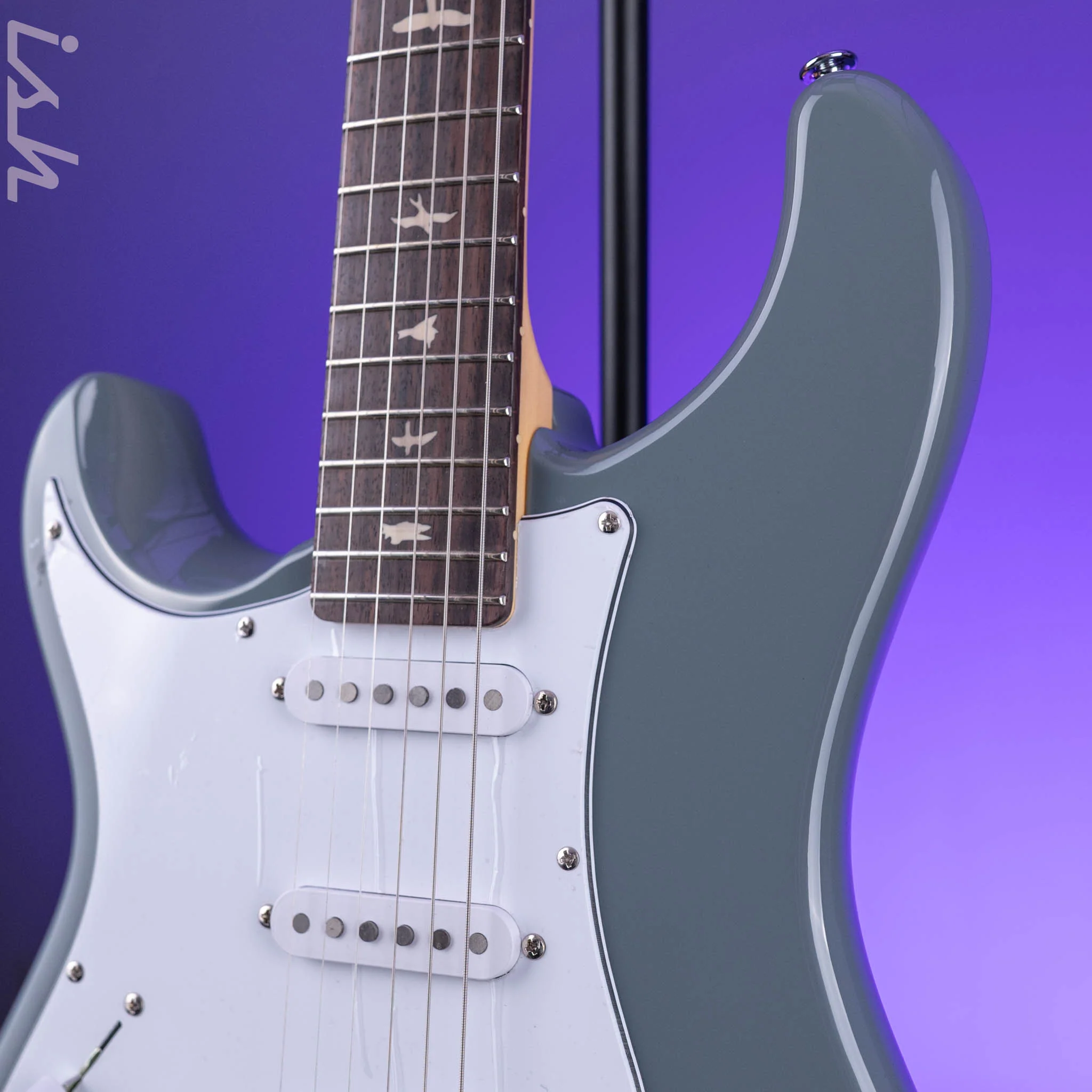 PRS SE Silver Sky Lefty Storm Grey - Rosewood Board - Image 3