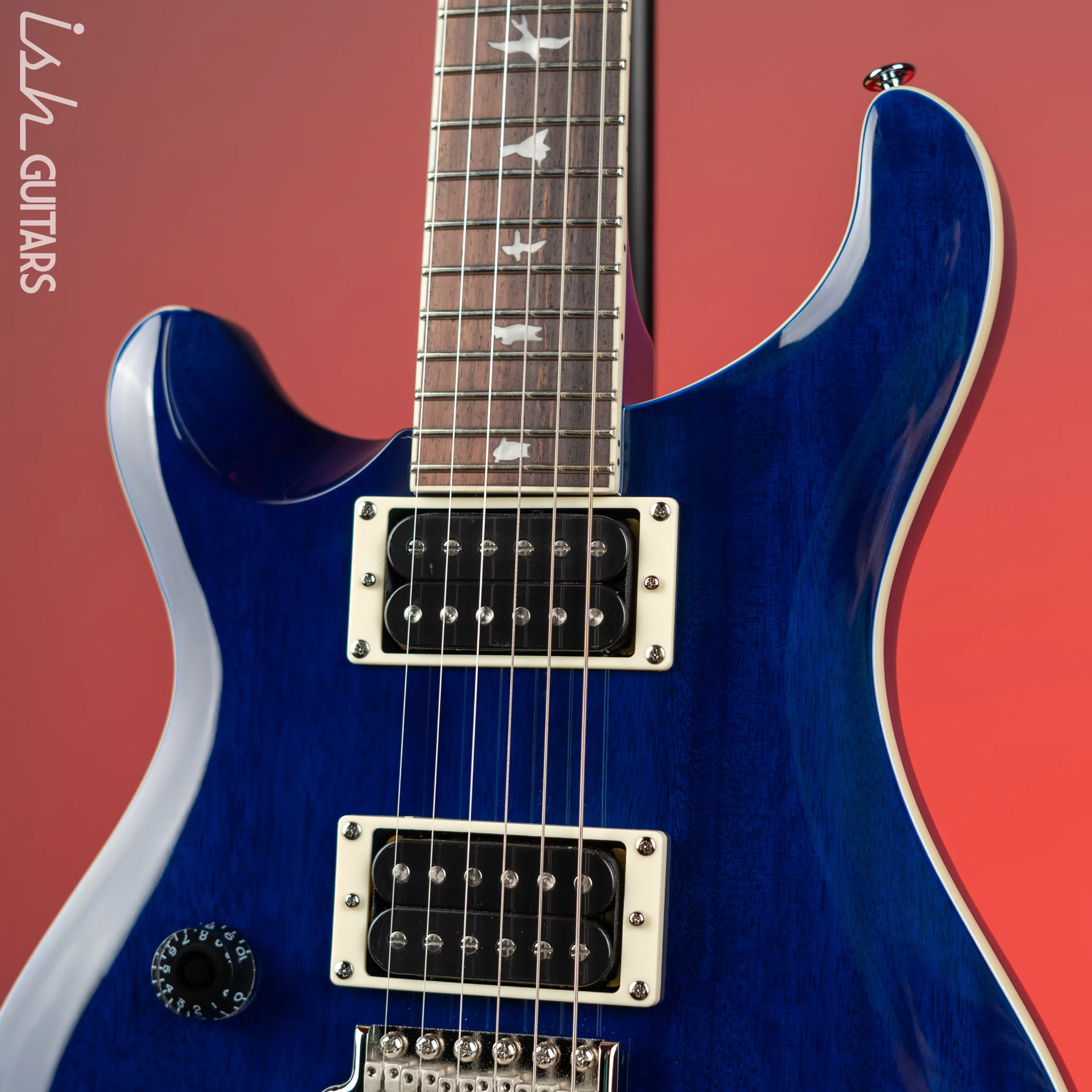 PRS SE Standard 24-08 Left-Handed Electric Guitar Translucent Blue - Image 3