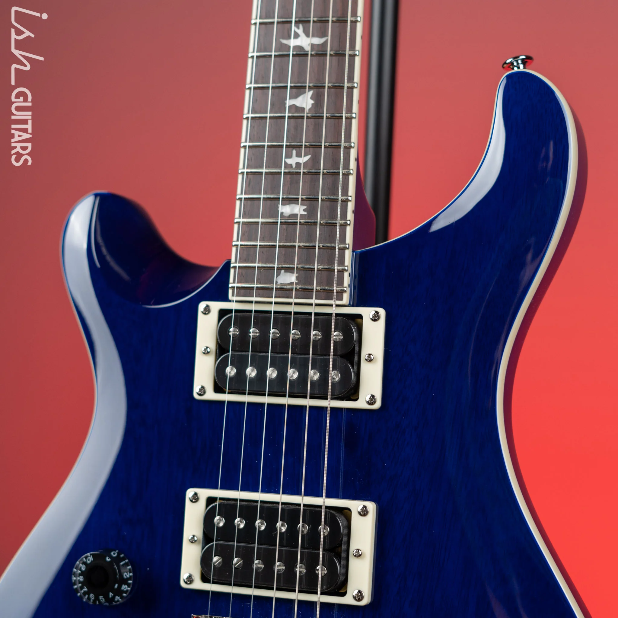 PRS SE Standard 24-08 Left-Handed Electric Guitar Translucent Blue - Image 3
