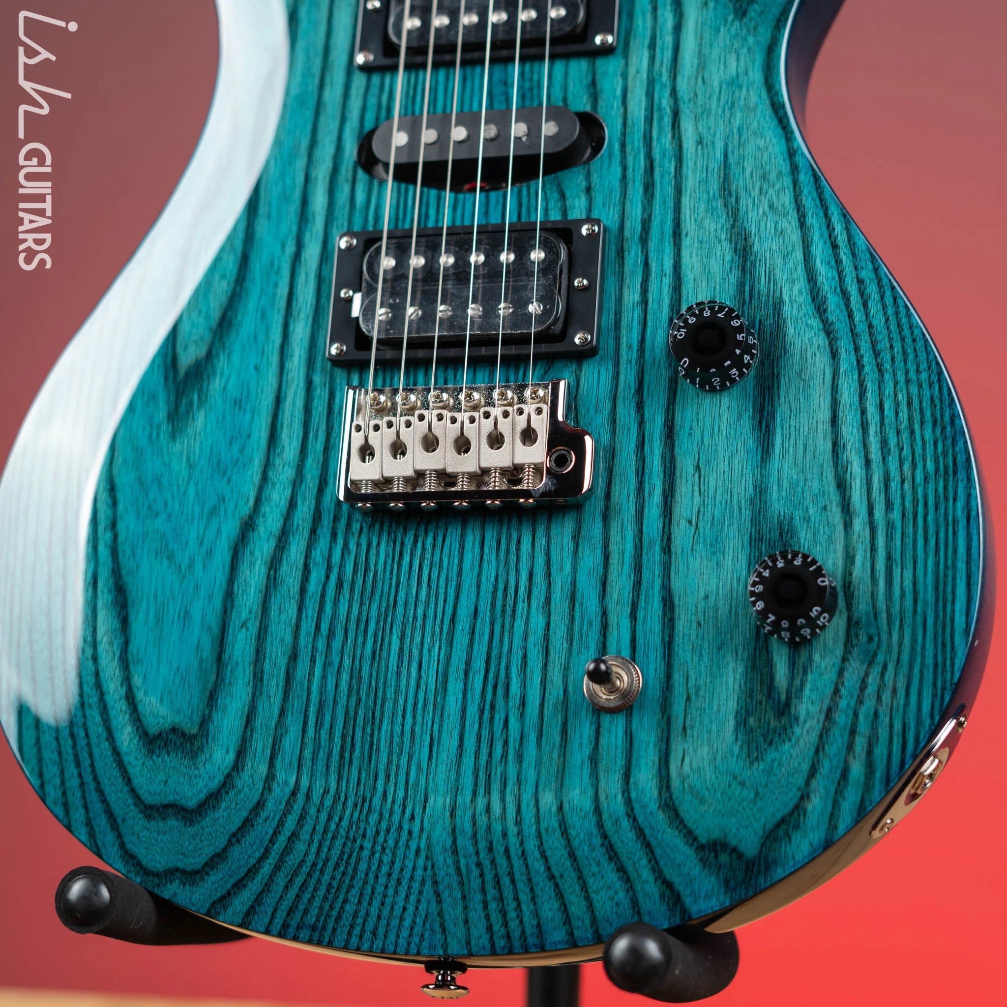 PRS SE Swamp Ash Special Iri Blue Electric Guitar - Image 4