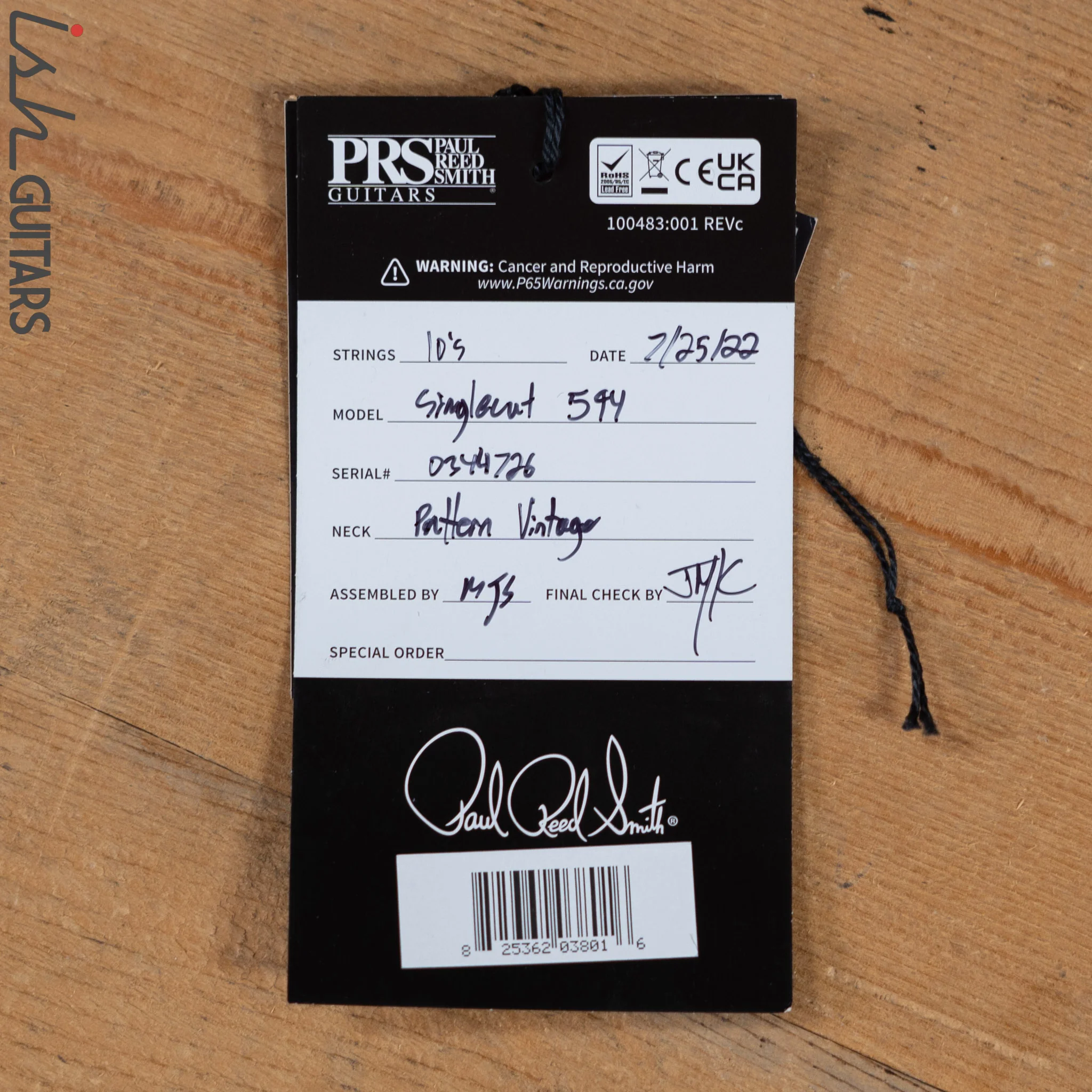 PRS McCarty 594 Singlecut Green w/ Black Back & Natural Binding - Image 12