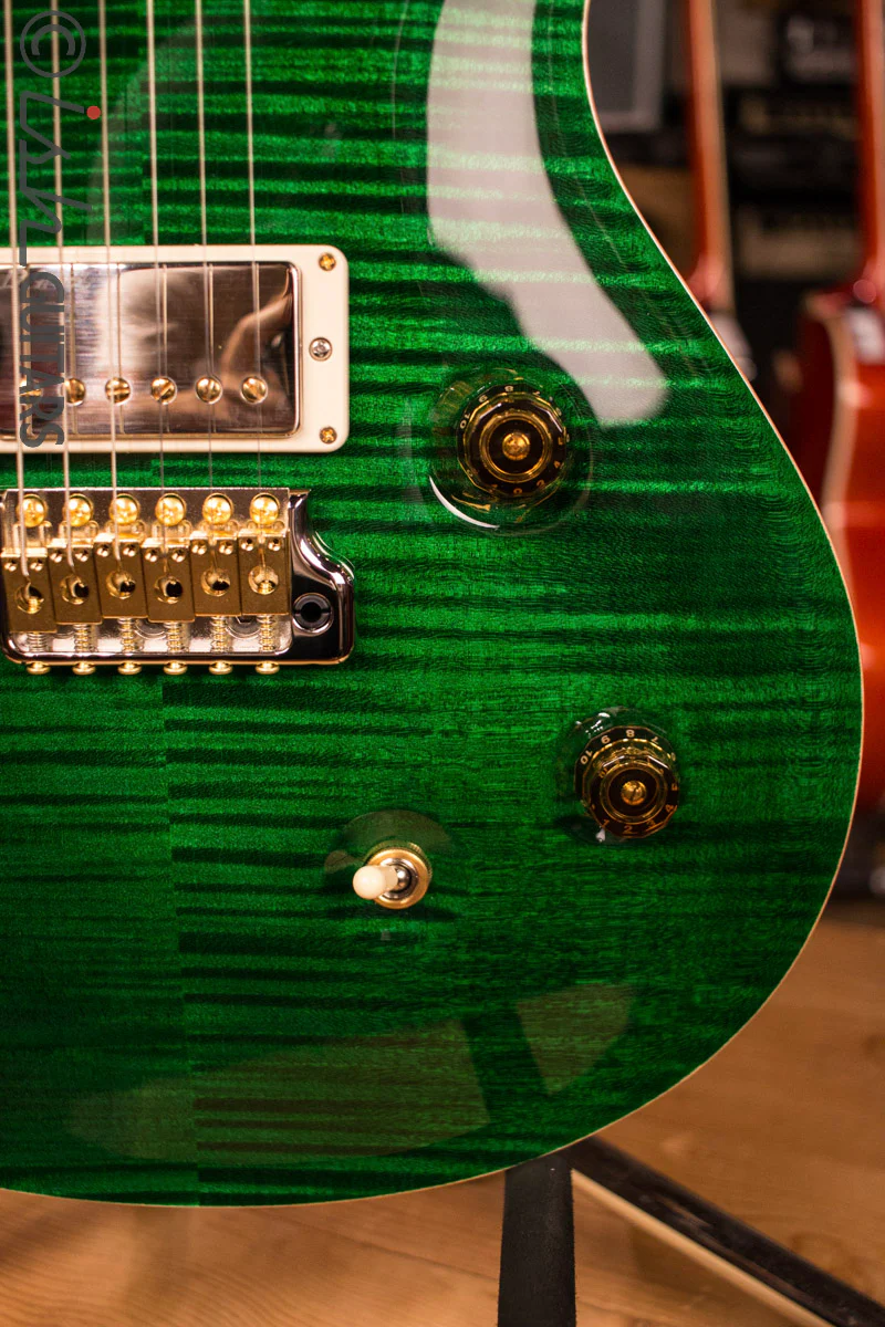 PRS Paul Reed Smith Singlecut Tremolo CUSTOM 10 Top Faded Emerald Natural Back - Image 4