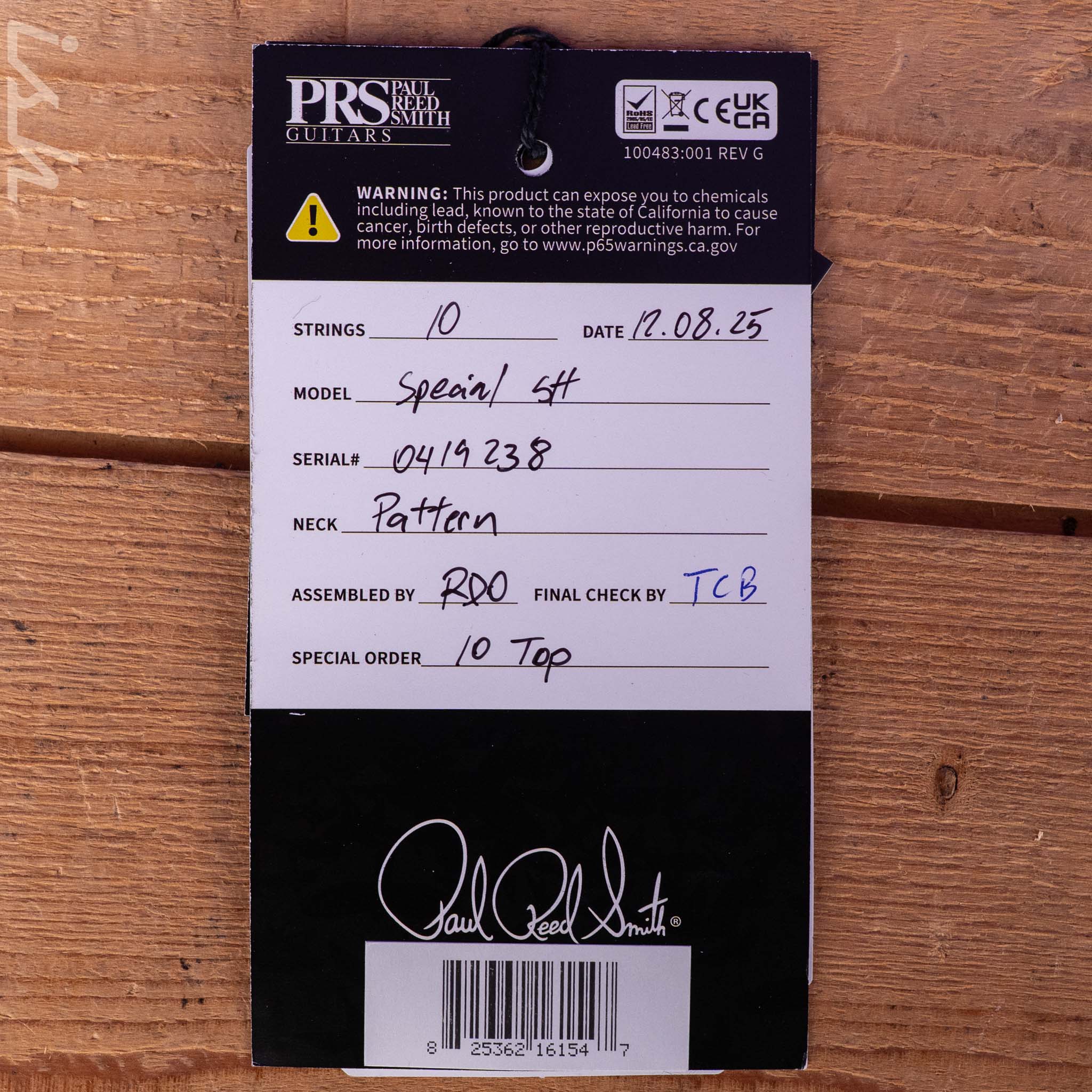 PRS Special Semi-Hollow 10-Top Natural Smokeburst Custom Color - Image 13