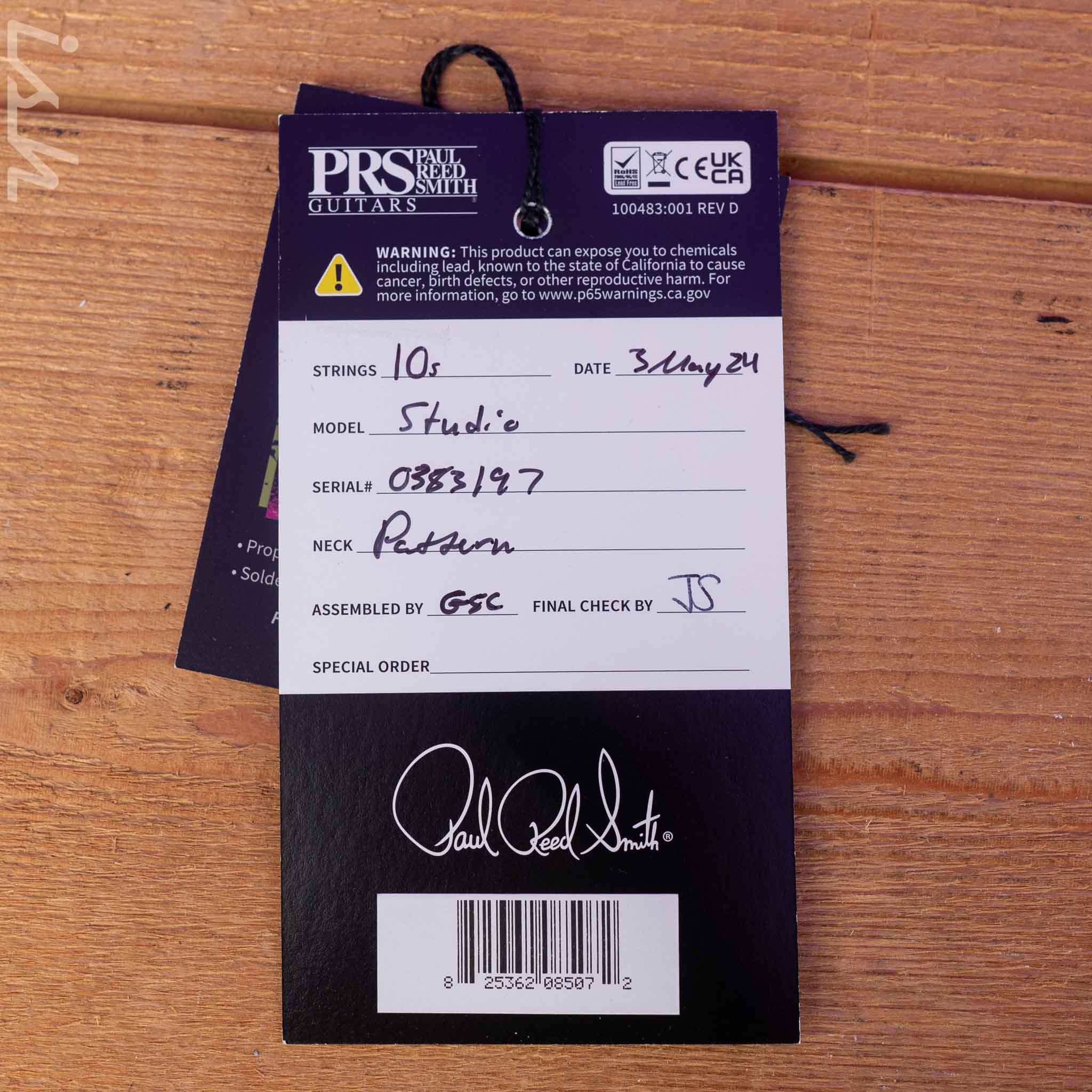 PRS Studio 22 Electric Guitar Orange Tiger - Image 12