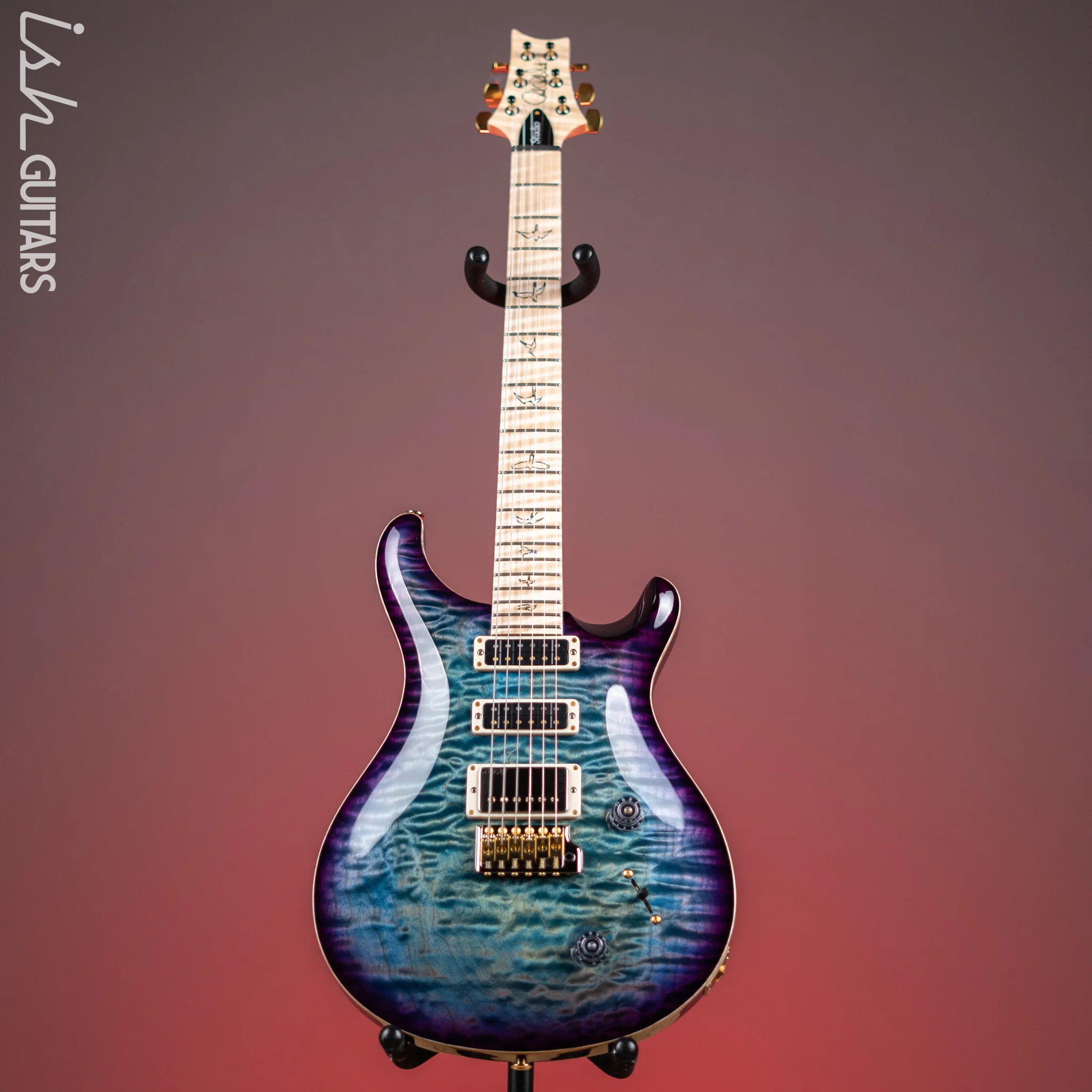 PRS Studio Wood Library 10-Top One Piece Aquableux Purple Burst - Image 2