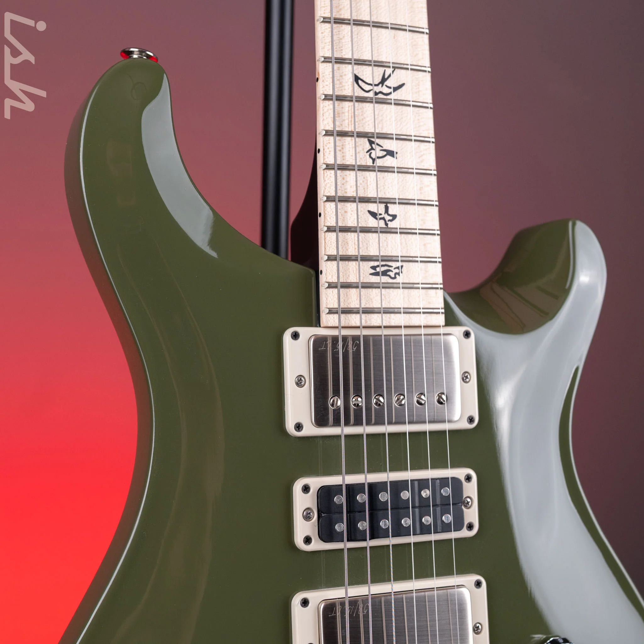 PRS Swamp Ash Special Olive Green - Black Satin Neck - Image 4