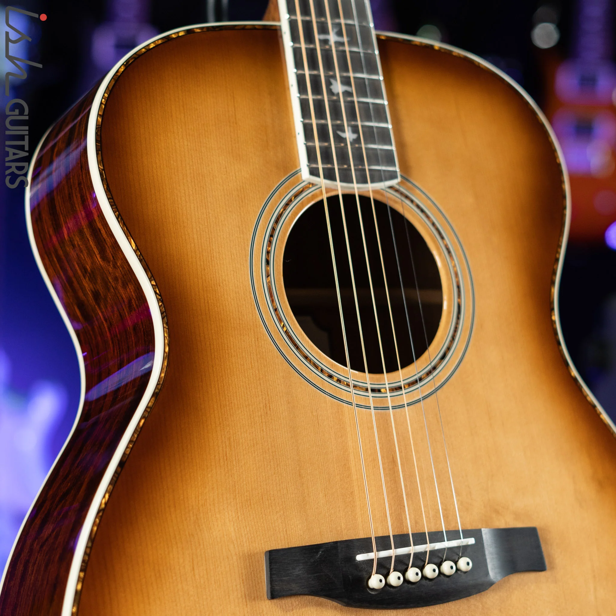 2021 PRS Tonare T40E Acoustic-Electric Guitar Tobacco Sunburst - Image 4