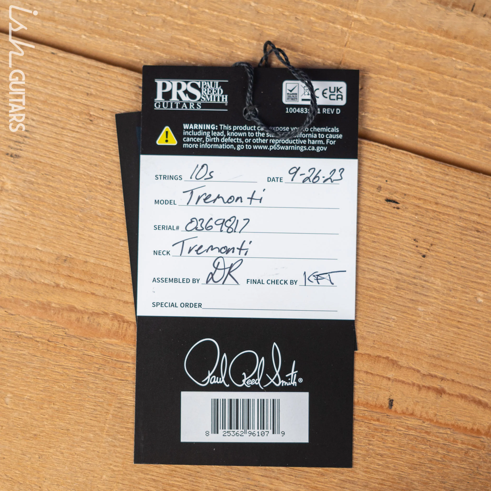 PRS Tremonti Signature Charcoal Cherry Sunburst Tremolo Demo - Image 11