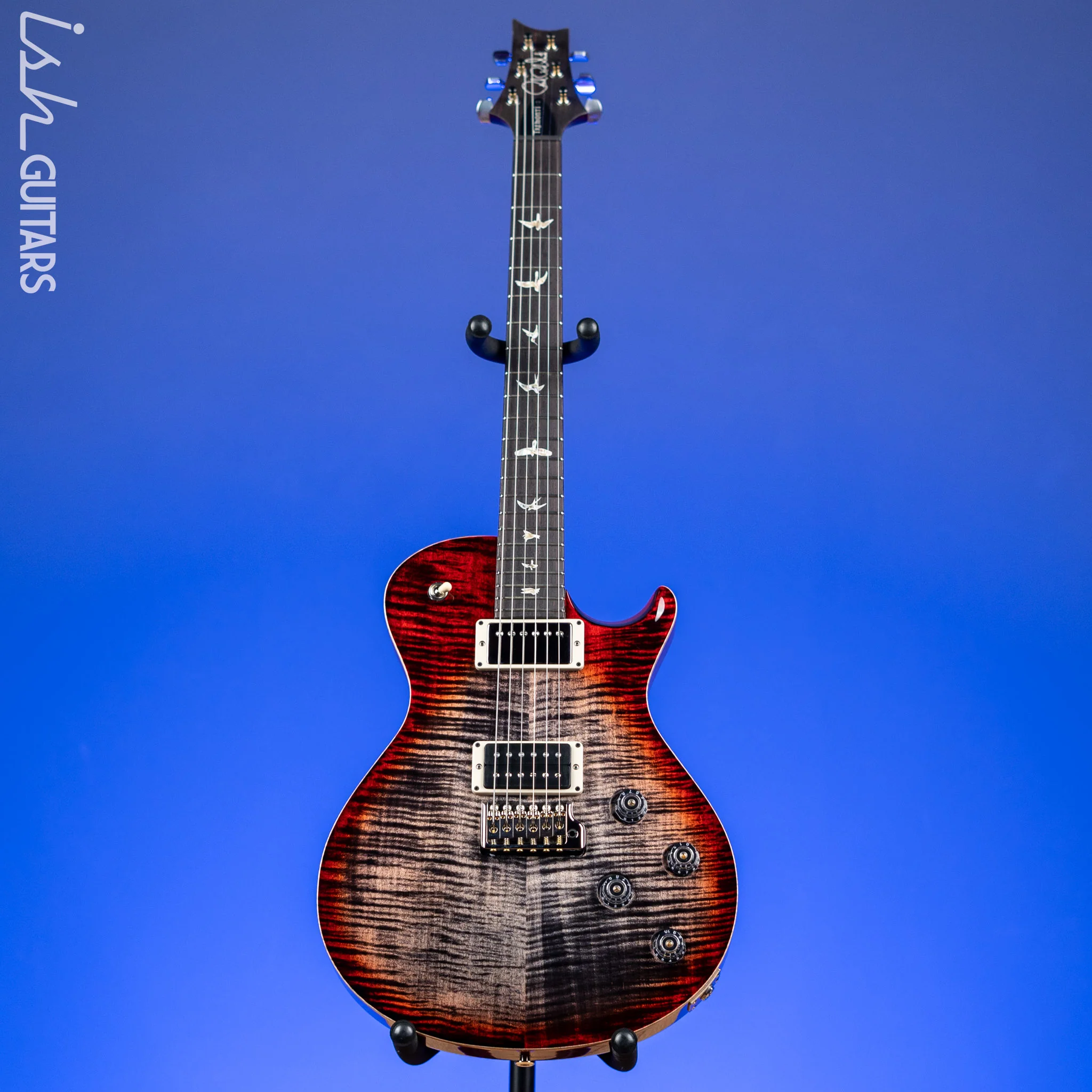 PRS Tremonti Signature Charcoal Cherry Sunburst Tremolo Demo - Image 2