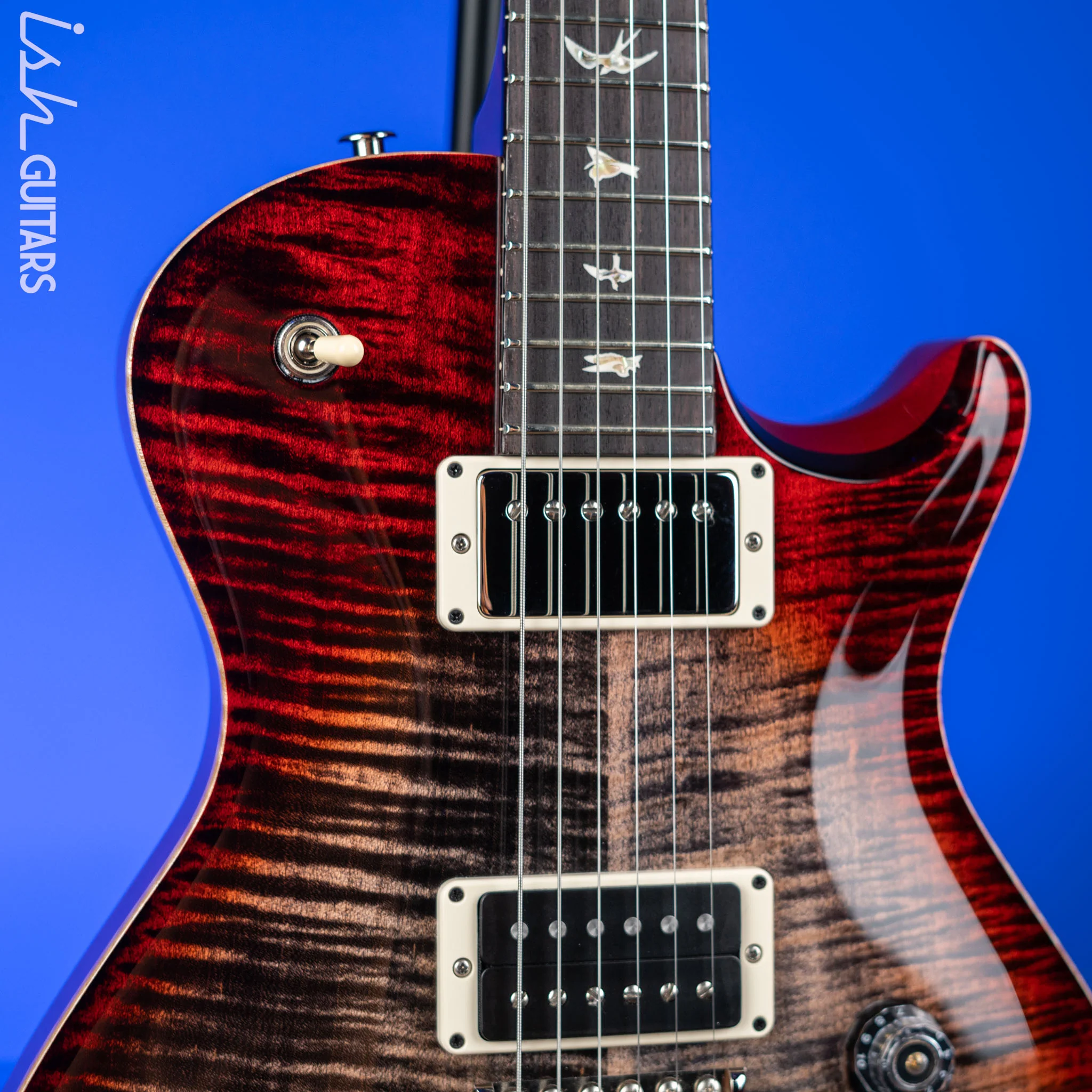 PRS Tremonti Signature Charcoal Cherry Sunburst Tremolo Demo - Image 3