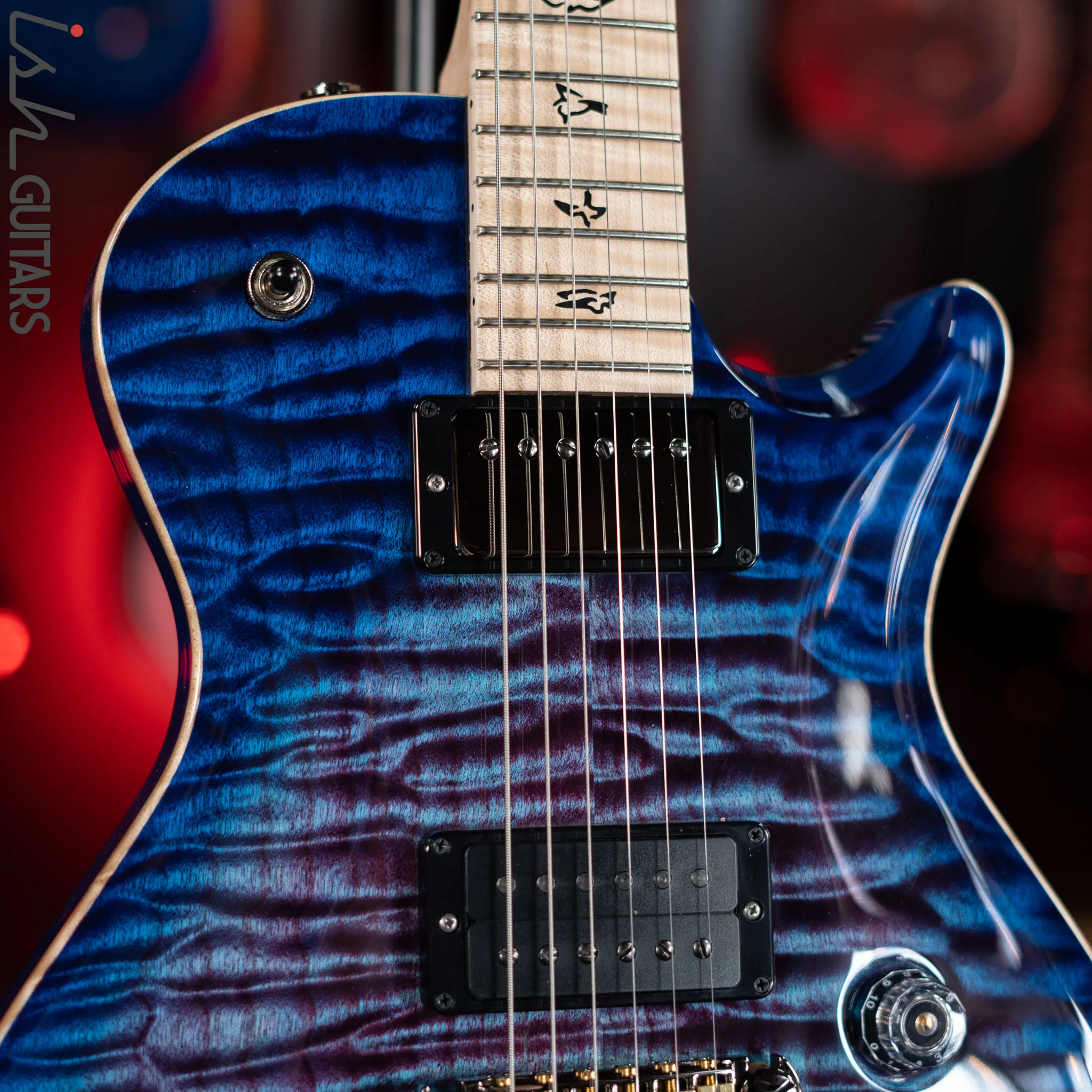 PRS Tremonti Stoptail Wood Library Violet Blue Burst 10 Top Quilt - Image 3