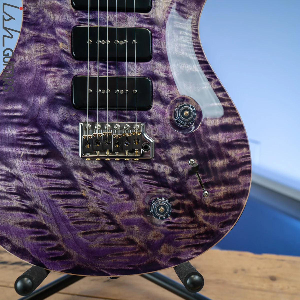 PRS Wood Library Custom 22 Soapbar Faded Purple One-Piece - Image 4