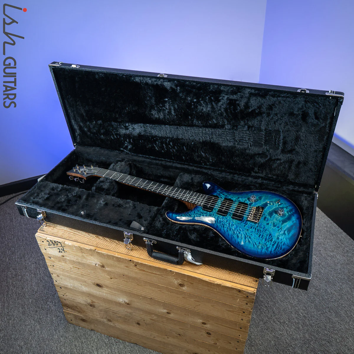 PRS Wood Library Custom 22 Soapbar River Blue Burst - Image 13