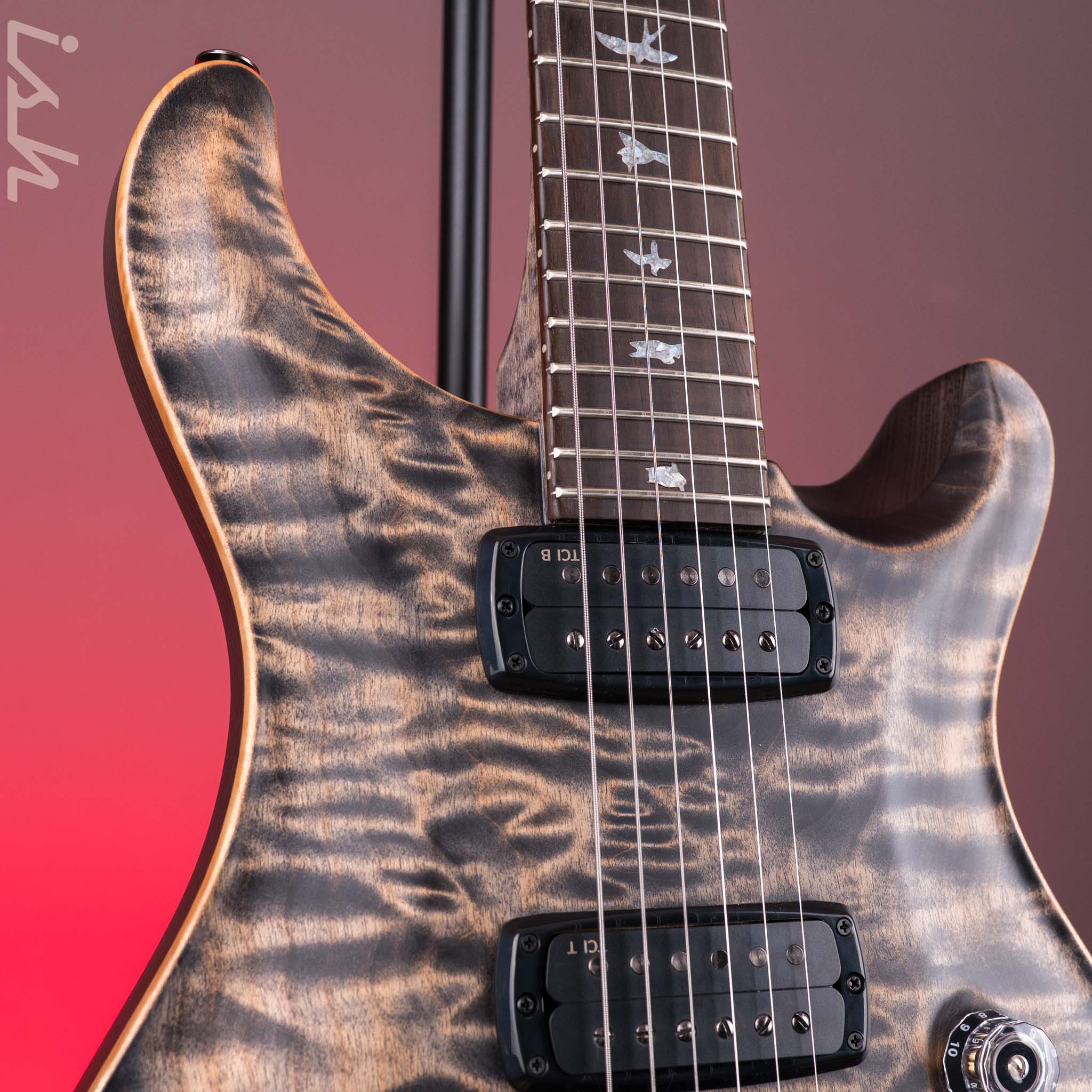 PRS Wood Library Custom 24-08 10-Top One-Piece Charcoal Satin - Image 4
