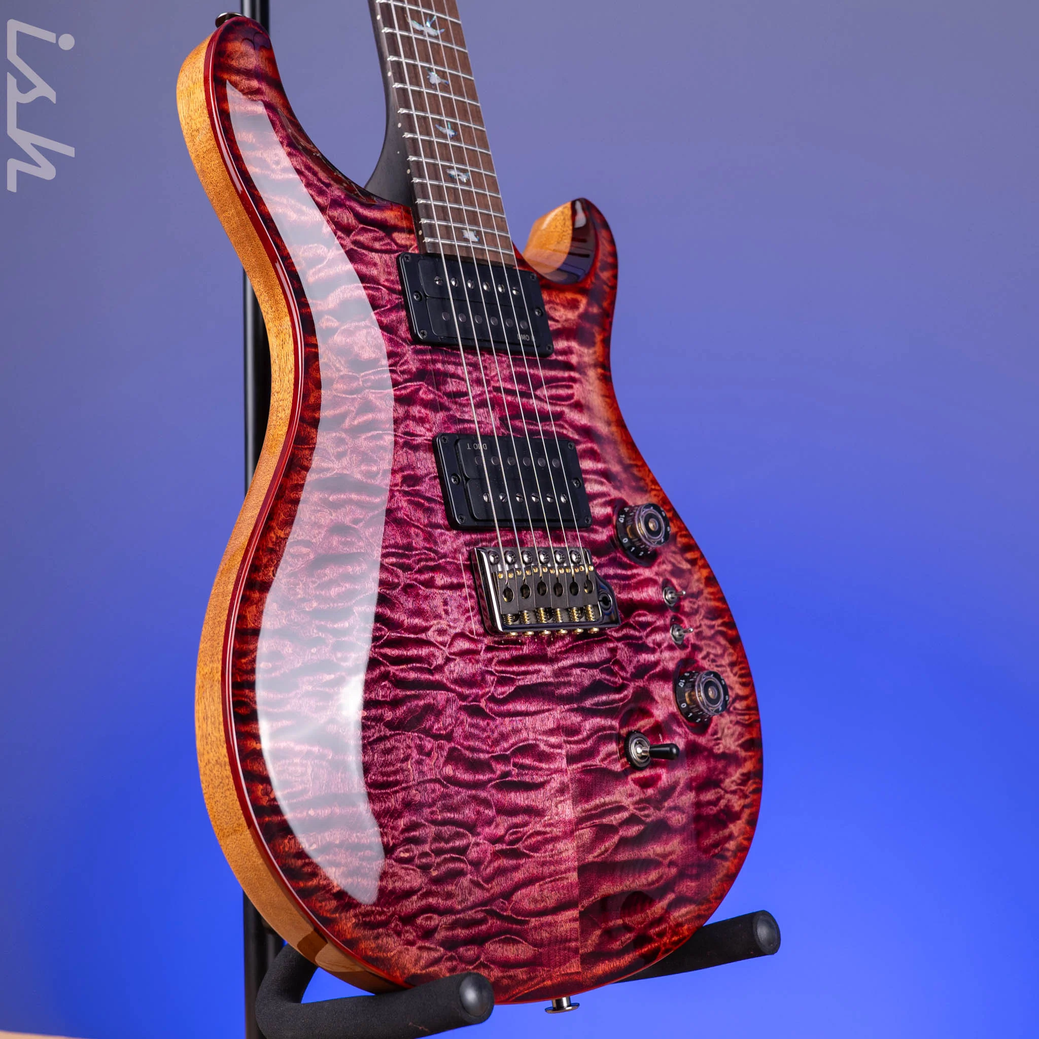 PRS Wood Library Custom 24-08 10-Top Raspberry Red Burst Custom Color - Image 3