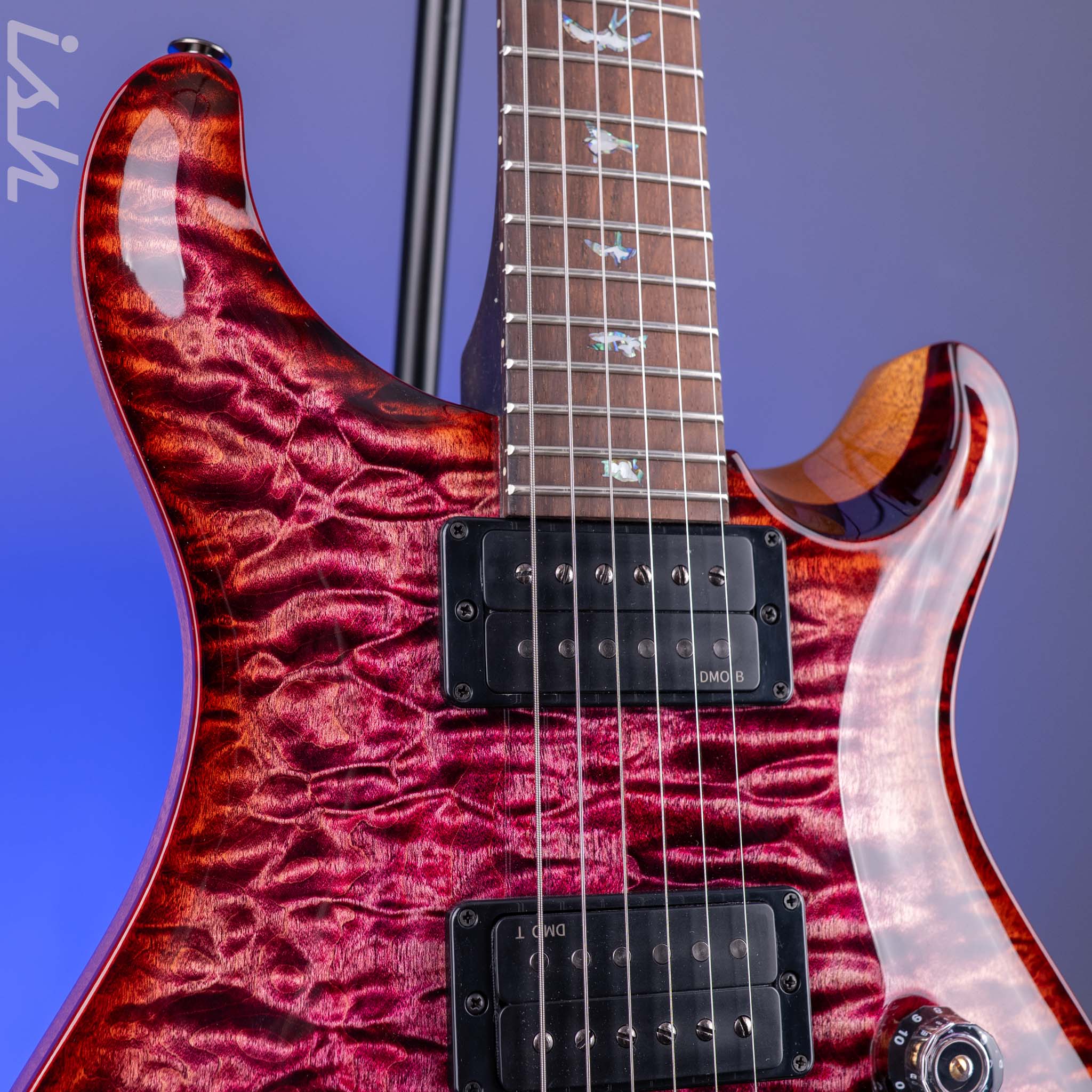PRS Wood Library Custom 24-08 10-Top Raspberry Red Burst Custom Color - Image 4