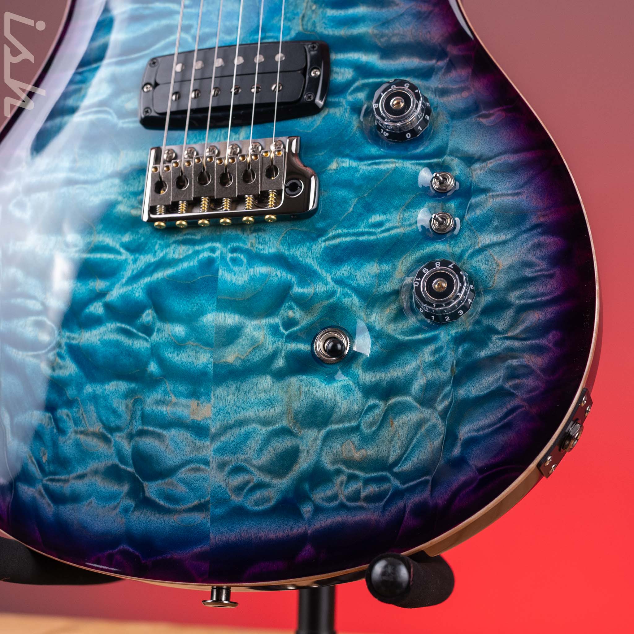 PRS Wood Library Custom 24-08 10-Top Aquableux Purple Burst - Image 5