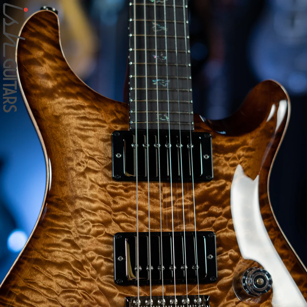 PRS Wood Library Custom 24 Copperhead Burst 10 Top Quilt Figured Maple Neck - Image 3