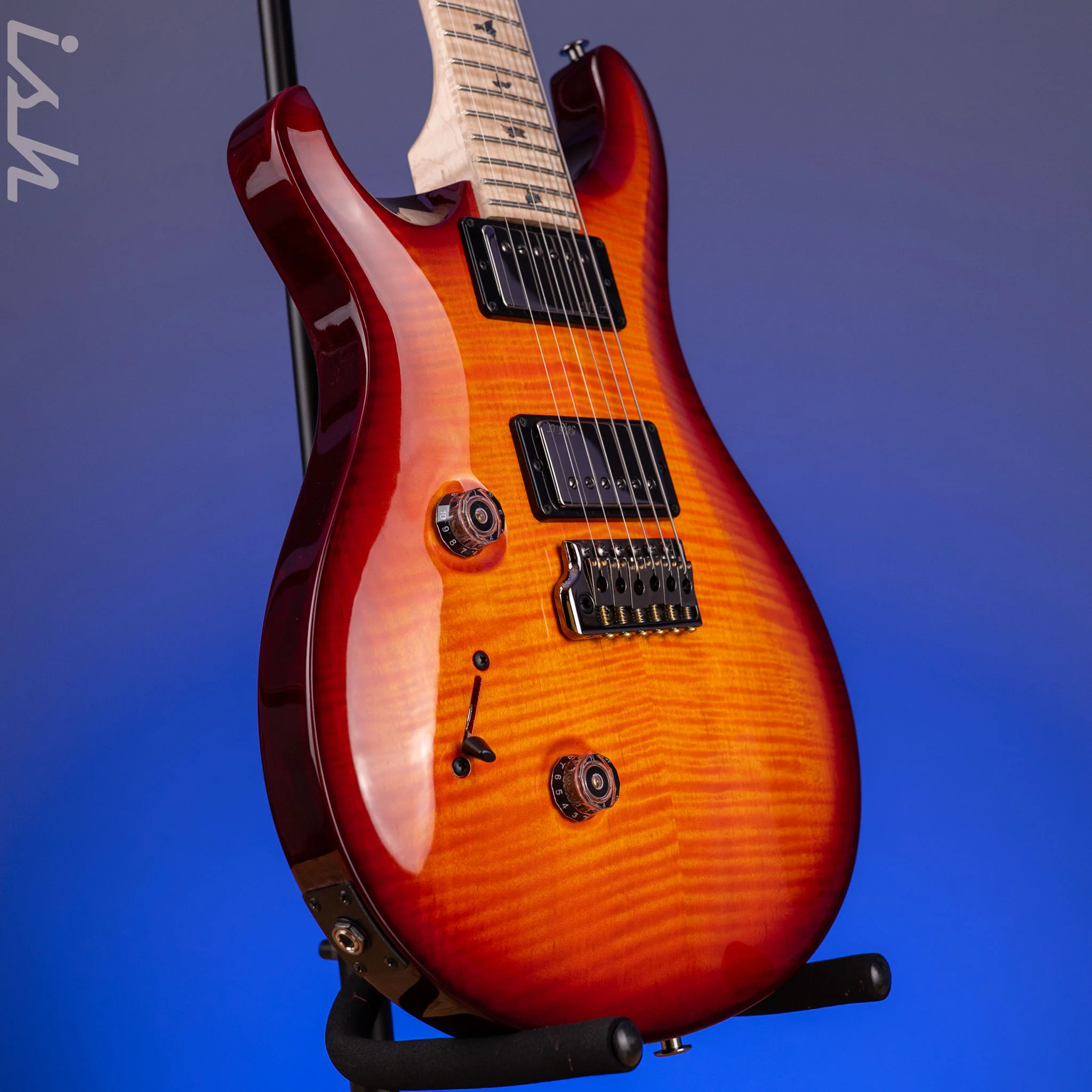 PRS Wood Library Custom 24 Lefty 10-Top Cherry Sunburst - Image 3