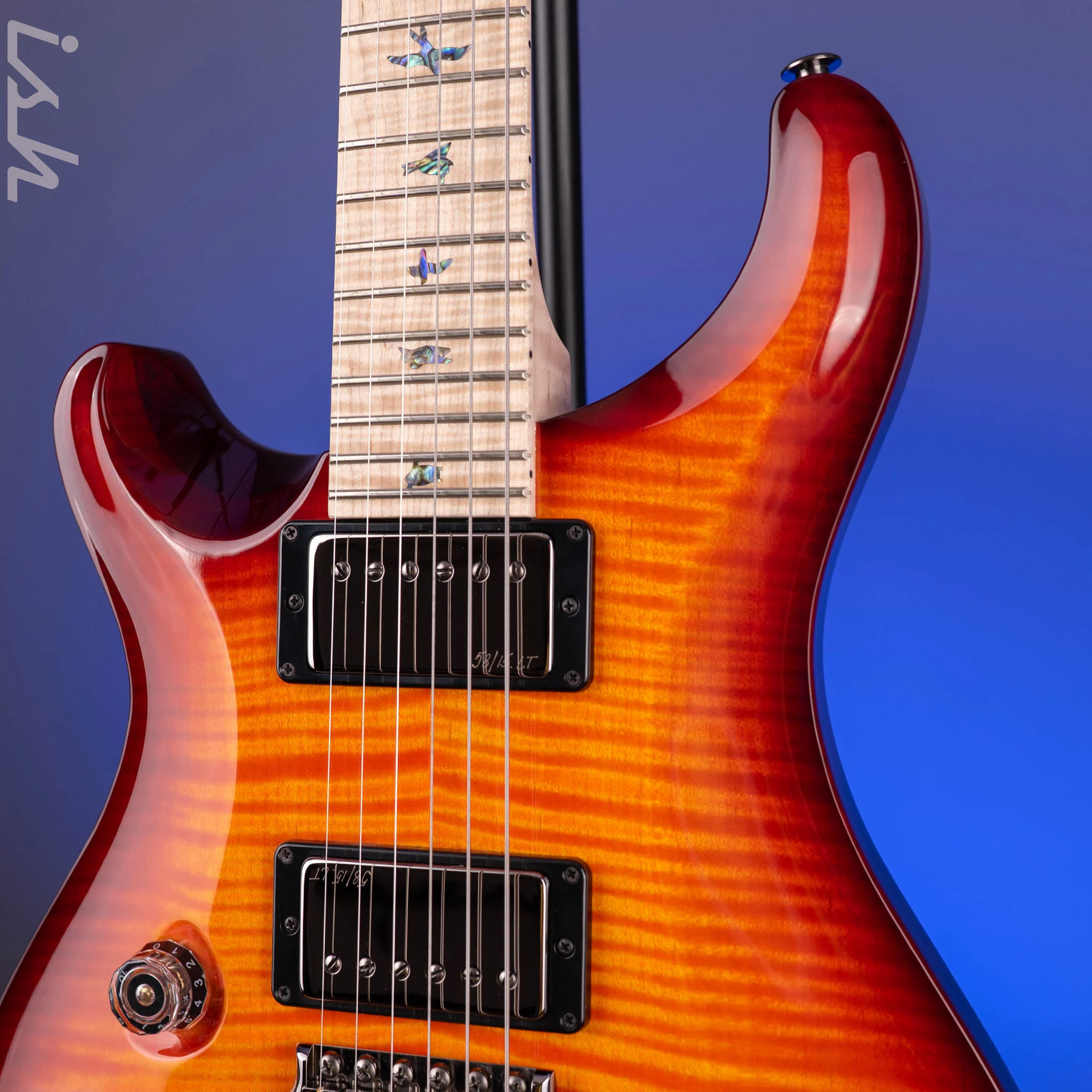 PRS Wood Library Custom 24 Lefty 10-Top Cherry Sunburst - Image 4