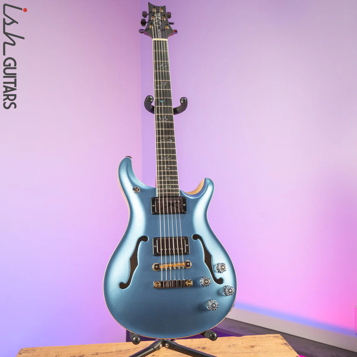 PRS McCarty 594 Hollowbody II Wood Library Frost Blue Metallic Satin - Image 2