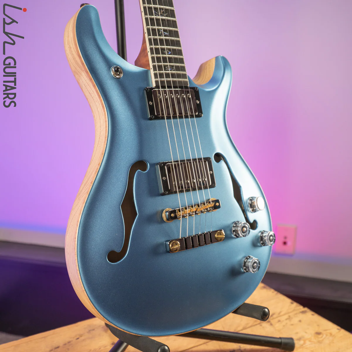 PRS McCarty 594 Hollowbody II Wood Library Frost Blue Metallic Satin - Image 5