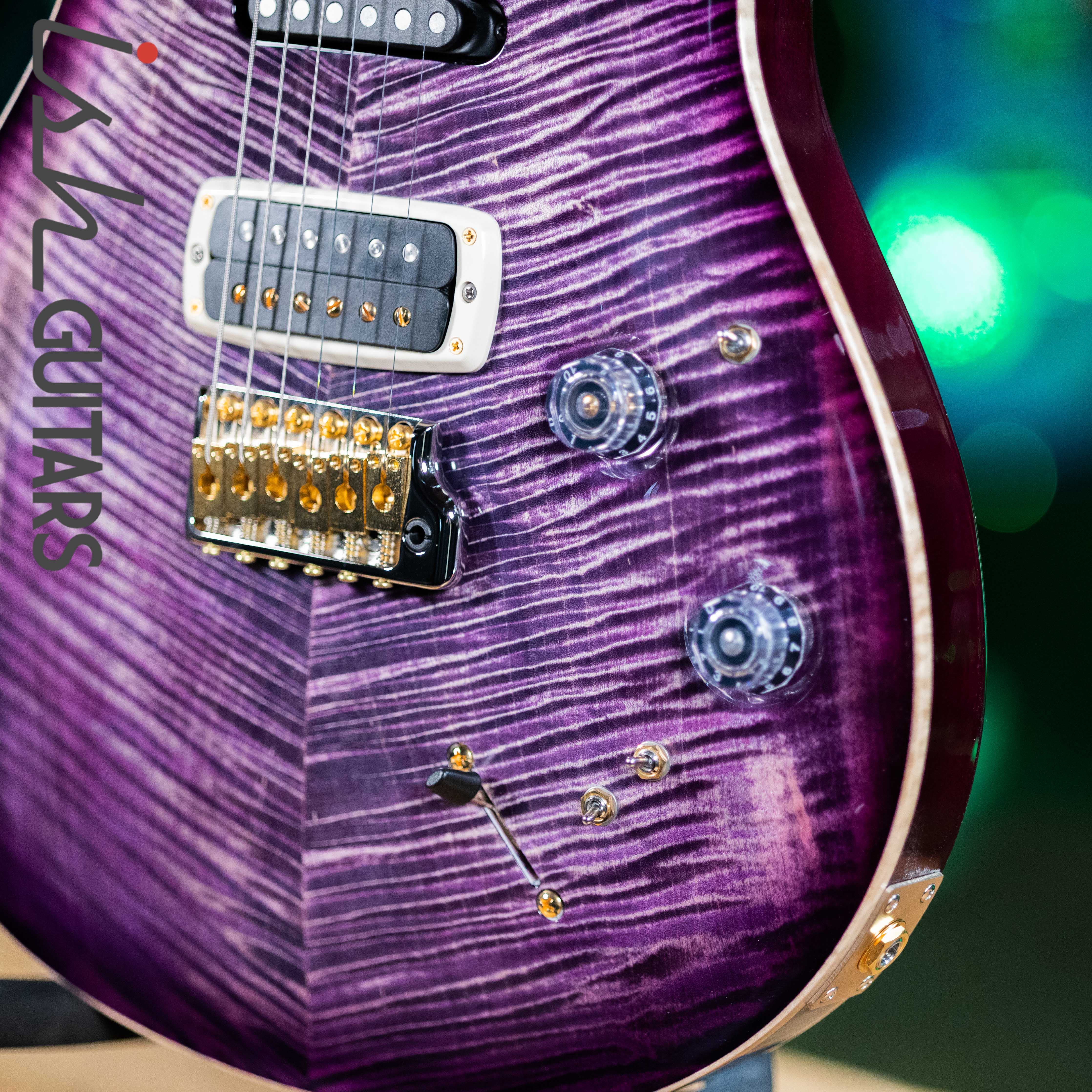 PRS Wood Library Modern Eagle V 10 Top Faded Purple Burst - Image 6