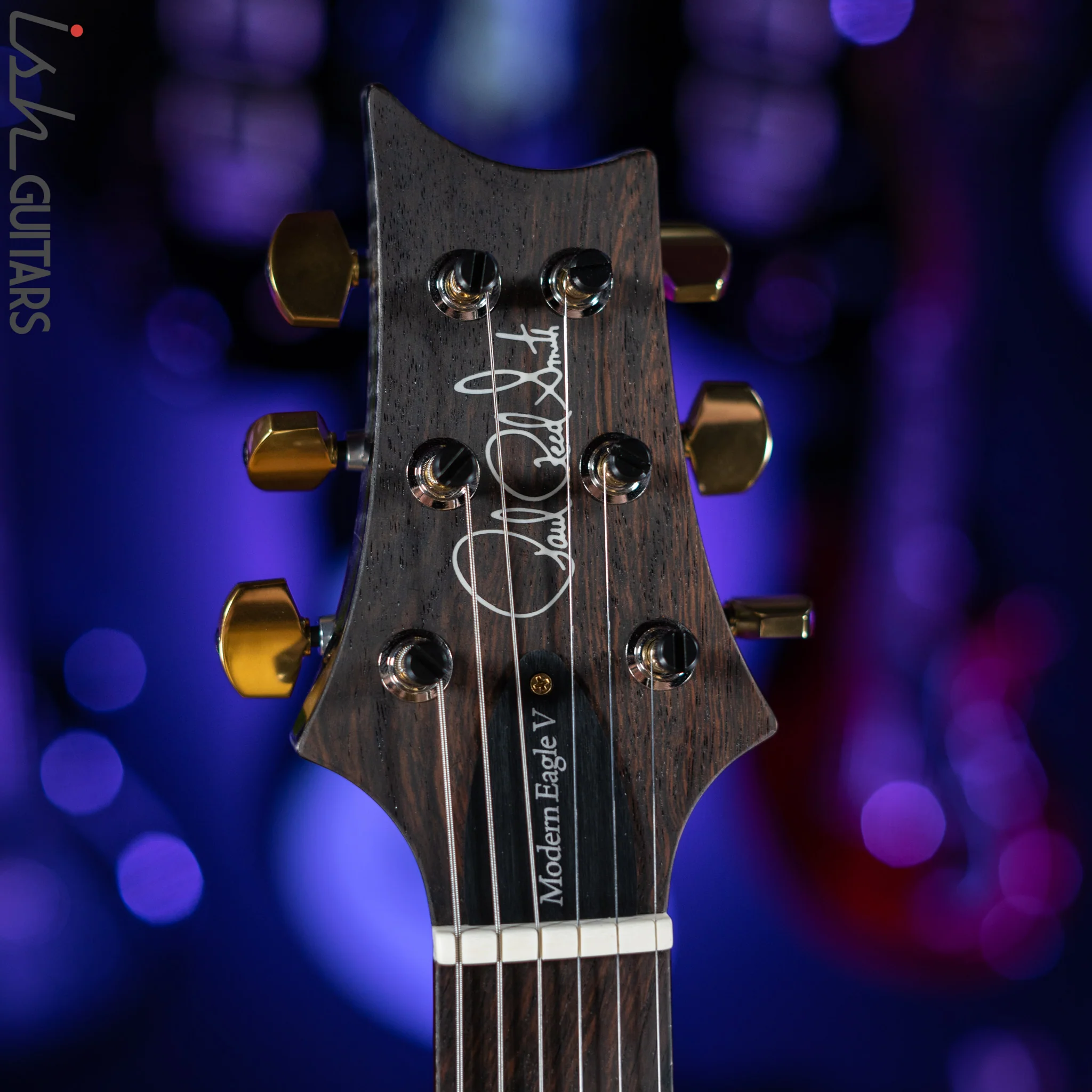 PRS Wood Library Modern Eagle V 10 Top Quilt Charcoal Brazilian Rosewood - Image 6