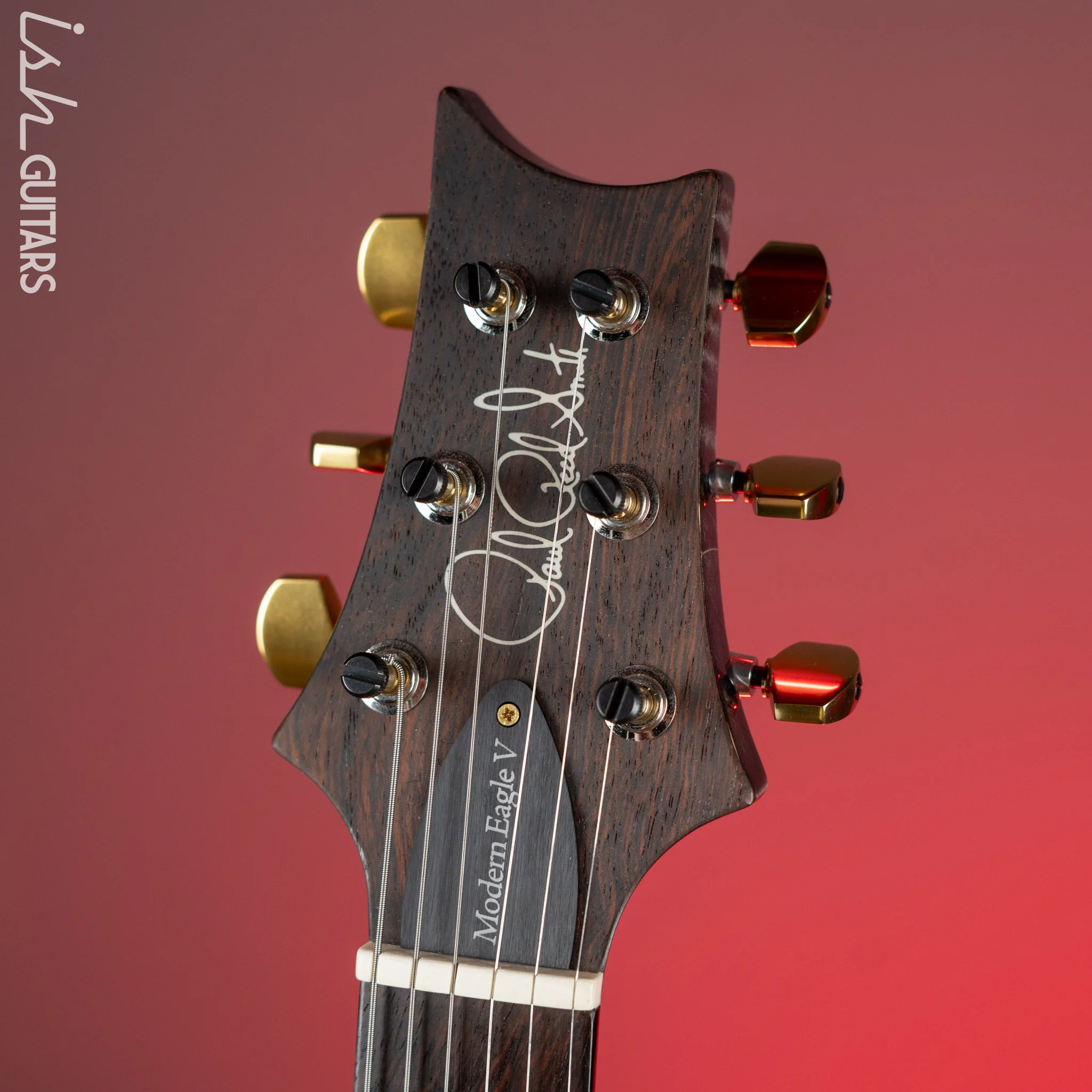 2022 PRS Wood Library Modern Eagle V 10 Top Quilt Charcoal Brazilian Rosewood - Image 9