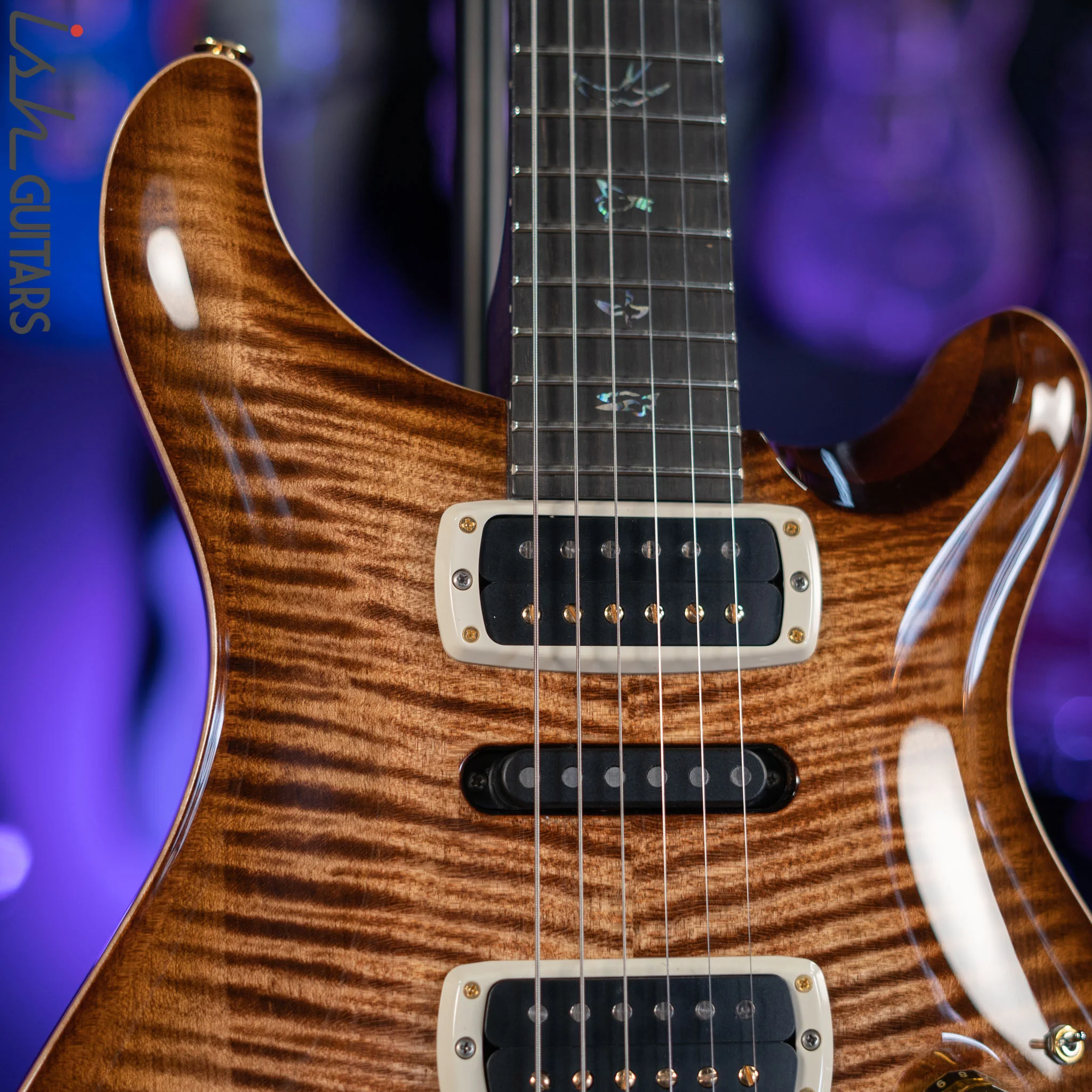 PRS Wood Library Modern Eagle V 10 Top Flame Copperhead Burst - Image 3