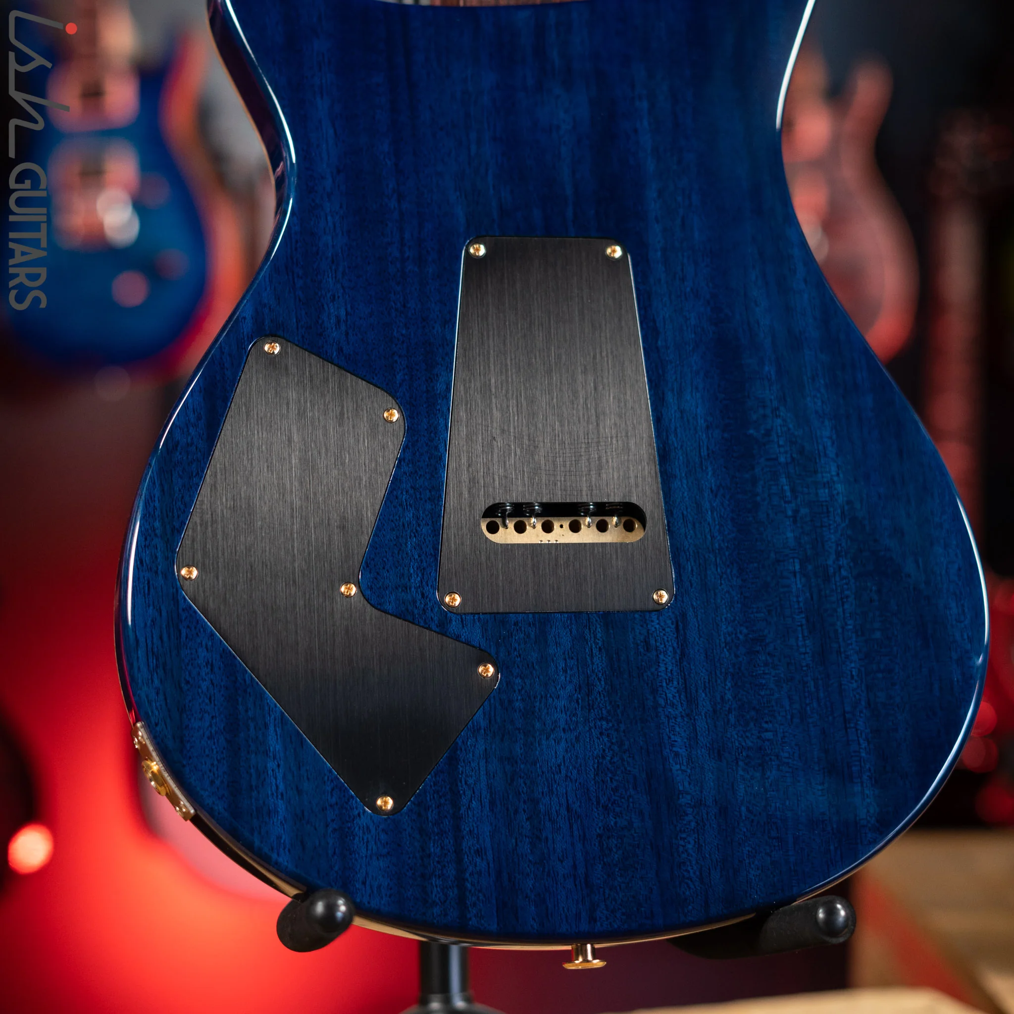 PRS Wood Library Modern Eagle V 10 Top Flame River Blue w/ Blue Burst - Image 10