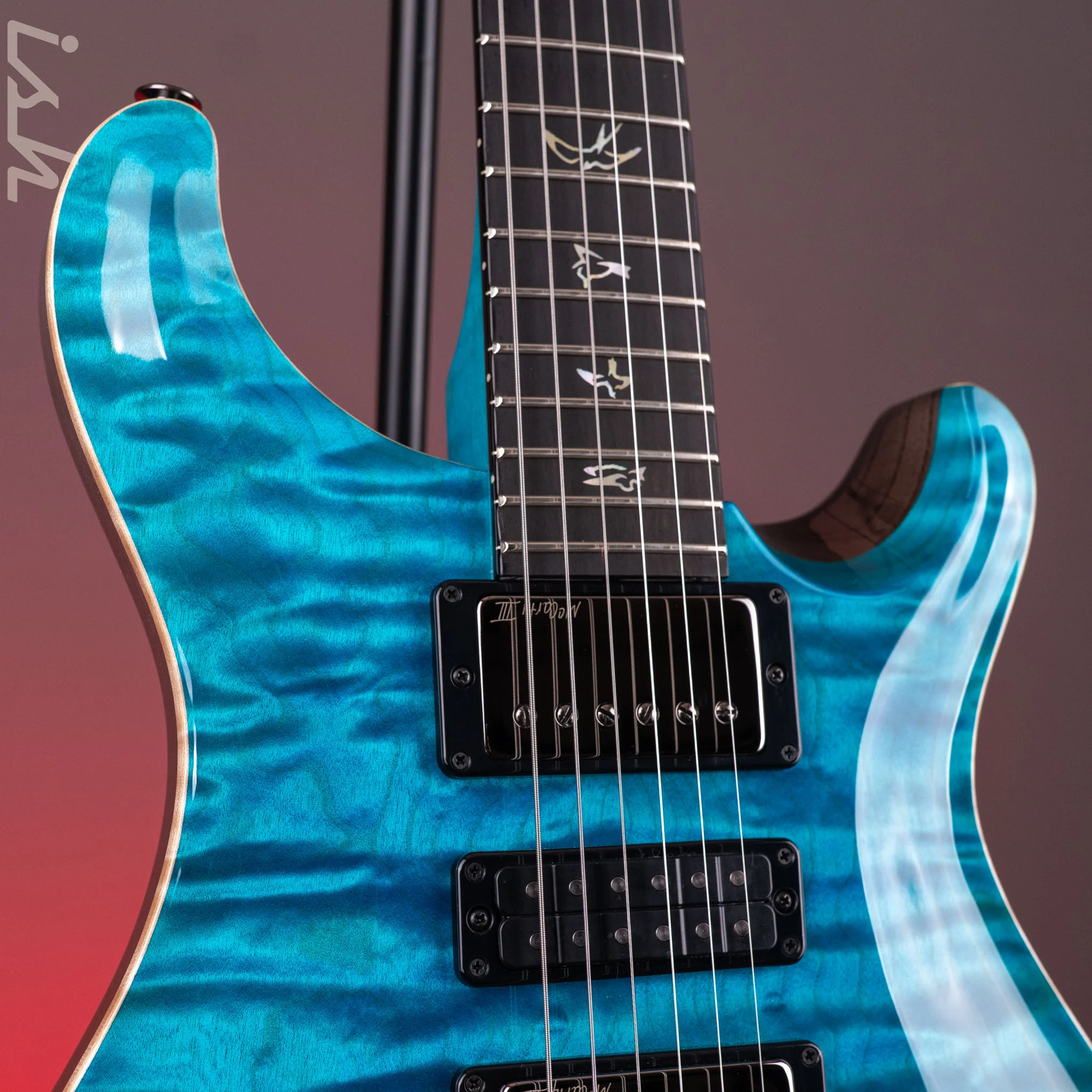 PRS Wood Library Special Semi-Hollow 10-Top Quilt Aquableux Custom Color - Image 5